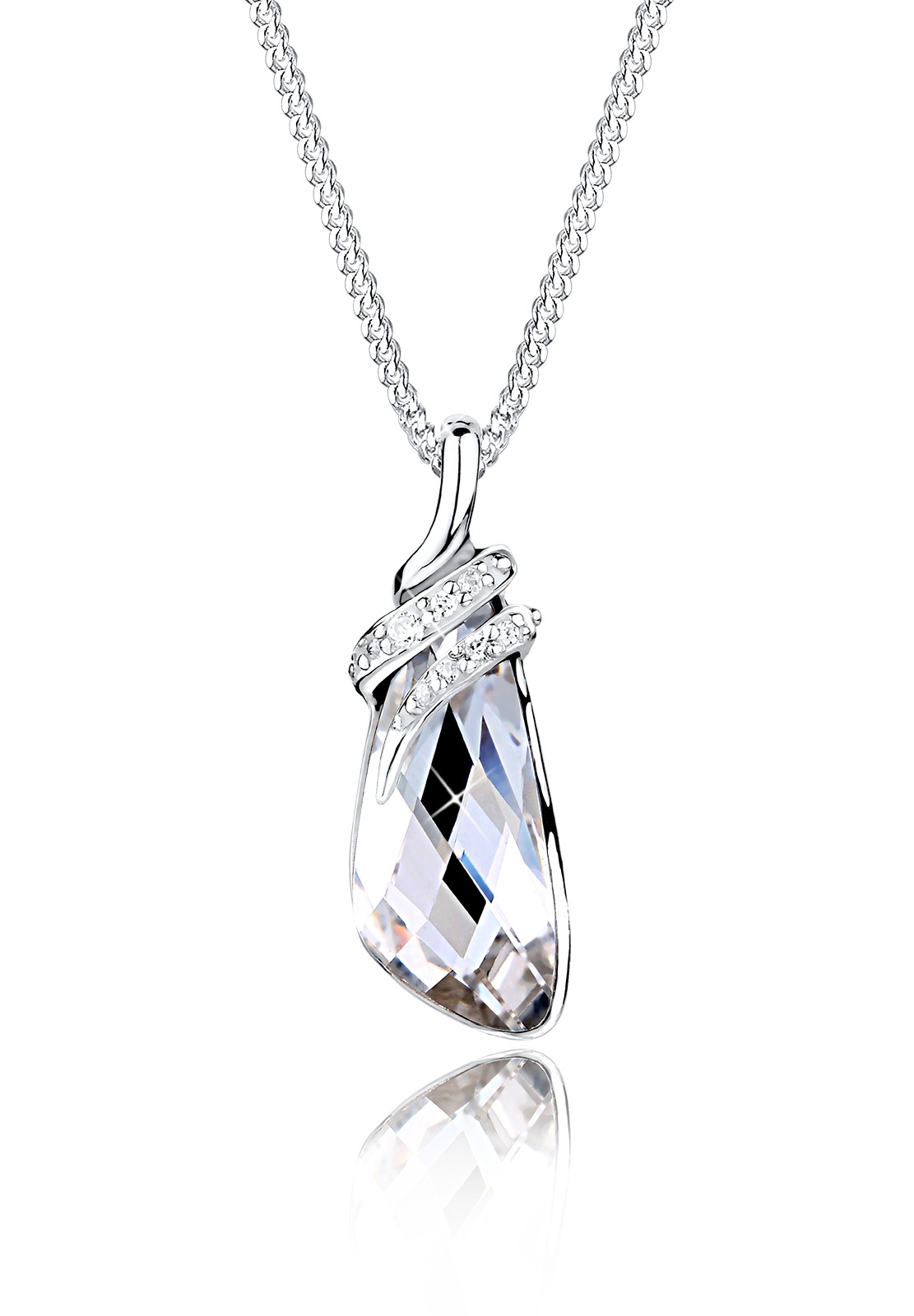 Elli Collierkettchen »Tropfen Kristalle 925 Sterling Silber«