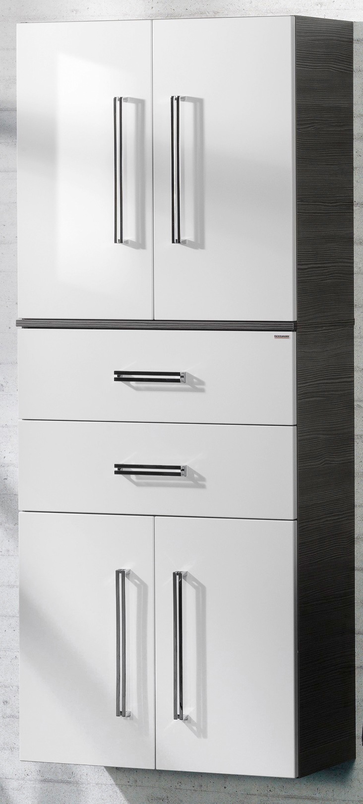 FACKELMANN Hängeschrank »Lugano«, Breite 70,5 cm, LED-Badspiegelschrank doppelseitig verspiegelt