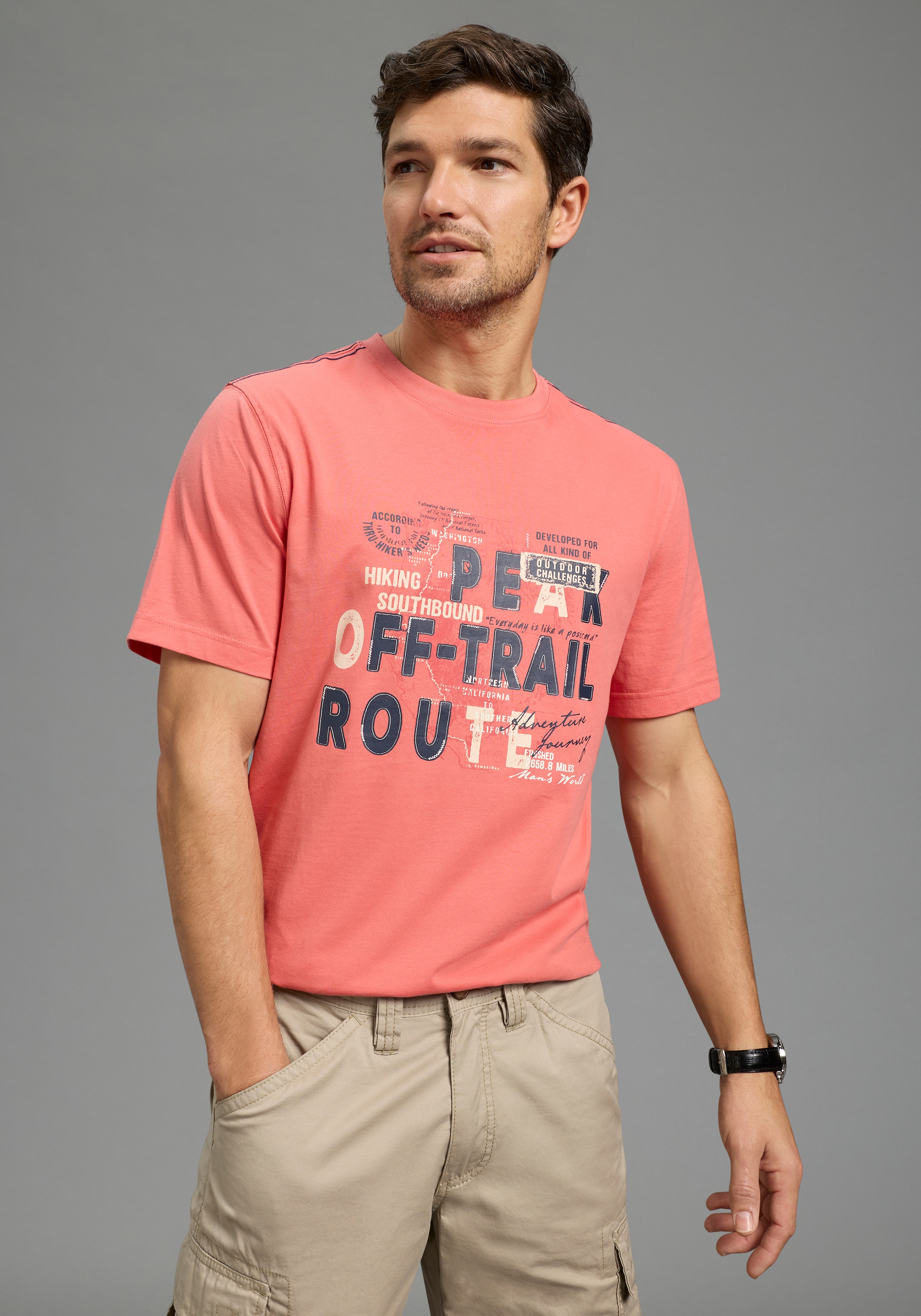 Man's World Rundhalsshirt »Neue Kollektion!« normale Passform, kurzarm, mit Rundhalsausschnitt, mit Print