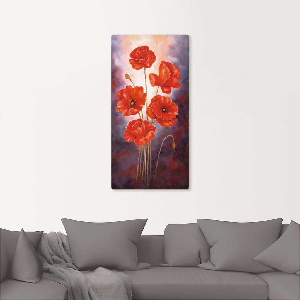 Artland Wandbild »Mohn V«, Blumen, (1 St.)