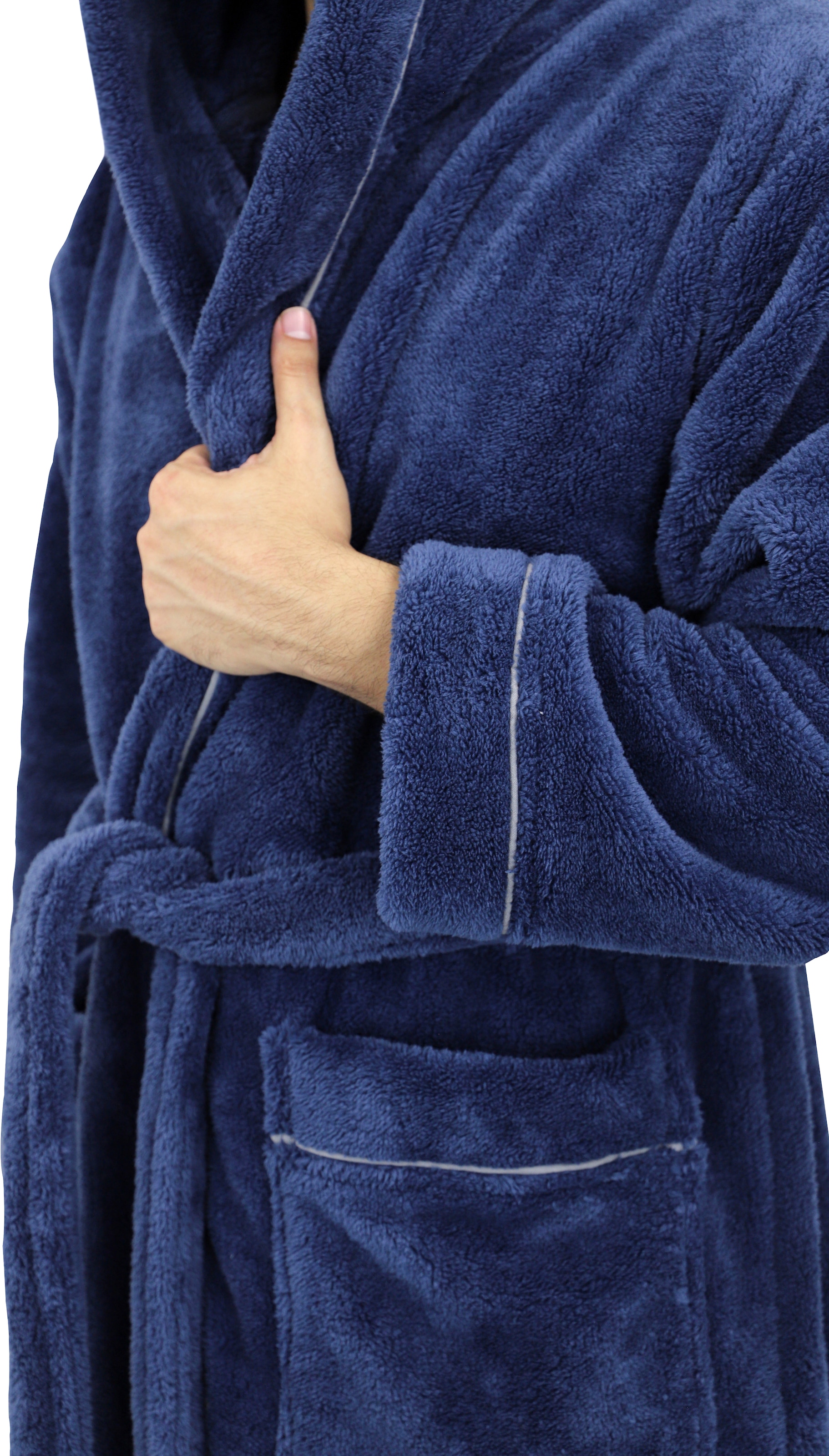 OTTO home Unisex-Bademantel »Lillou, ideal für Sauna & Spa, Hotelbademantel, Morgenmantel« 1 Stk. kuschelig weicher Fleece, plüsch, für Damen und Herren, XS-3XL