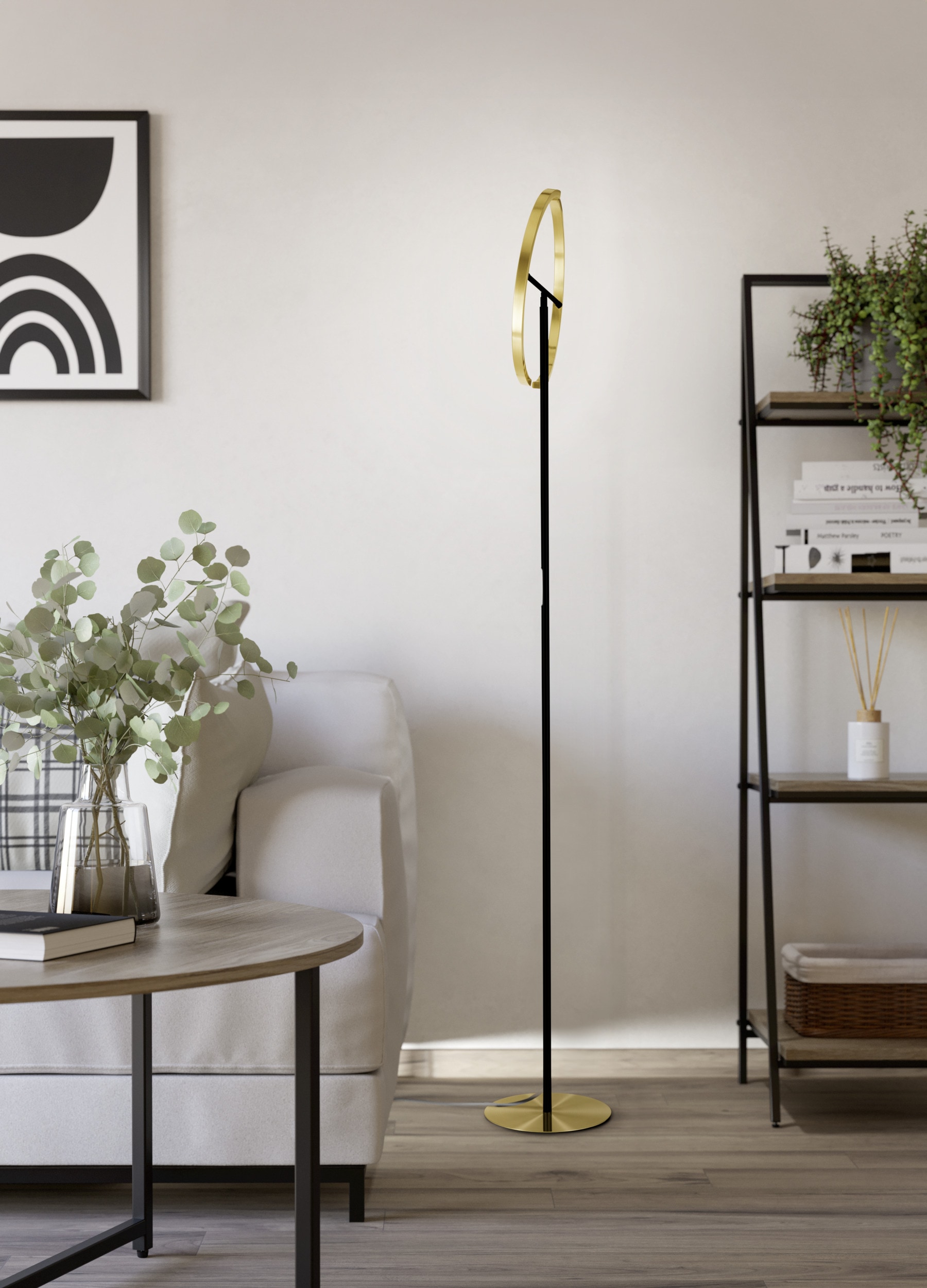 EGLO Stehlampe »CASTELPOTO Stehlampe - Stahl - LED - 2X8,8W - IP20« LED-Modul 1 Stk. Warmweiß Standleuchte, Leselampe, Wohzimmer, Schlafzimmer, H180 x Ø40 cm