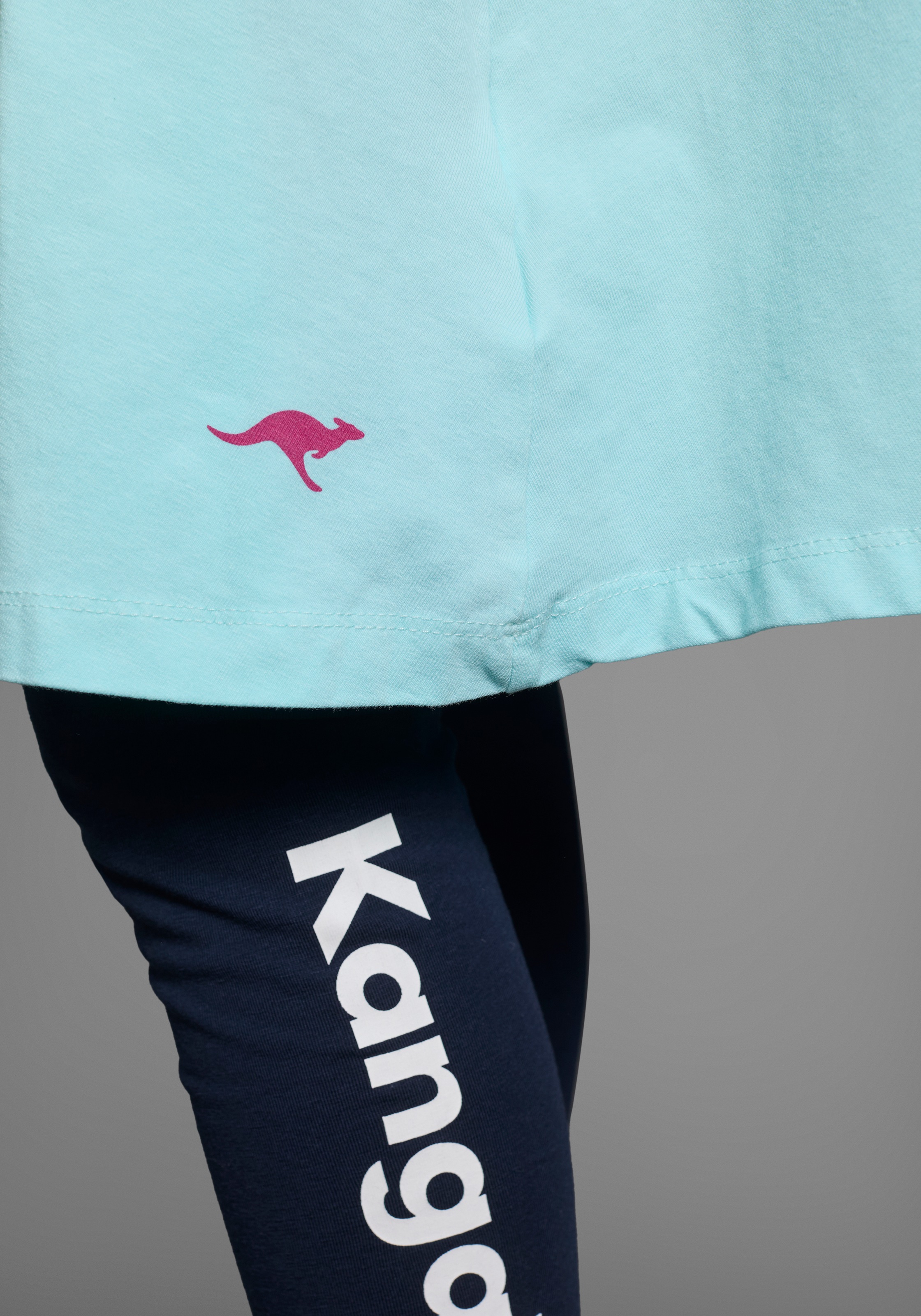 KangaROOS Jerseykleid, festliche Anlässe, kniefreie Länge, trendiger Dip-Dye-Look