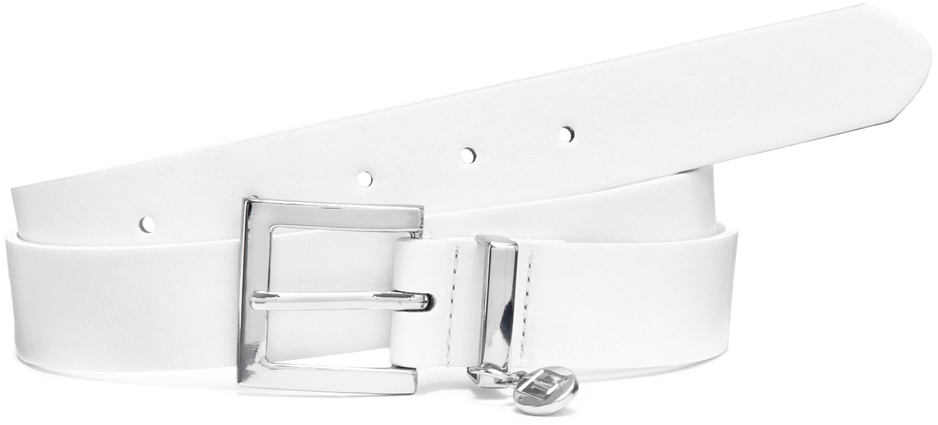 Lascana Damen Hüftgürtel »Hosengürtel« mit Schnalle und kleiner Applikation in weiß, Größe 75