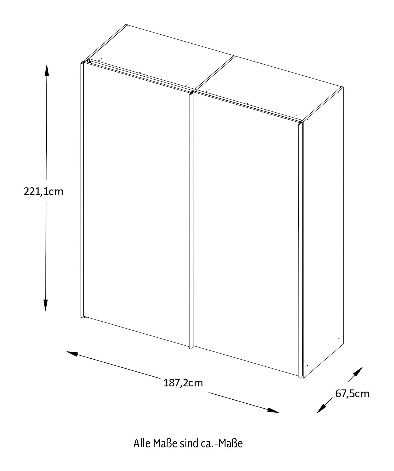 STAUD Schwebetürenschrank »Sinfonie Plus, edles Design in hochwertiger Qualität, Made in Germany« Mit vier verschiedenen Ausstattungsvarianten