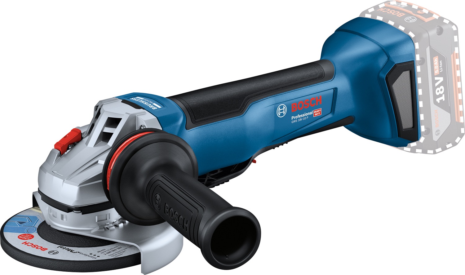 Bosch Professional Akku-Winkelschleifer »»GWS 18V-10 P««, in L-BOXX+D741, ohne Akku, ohne Ladegerät