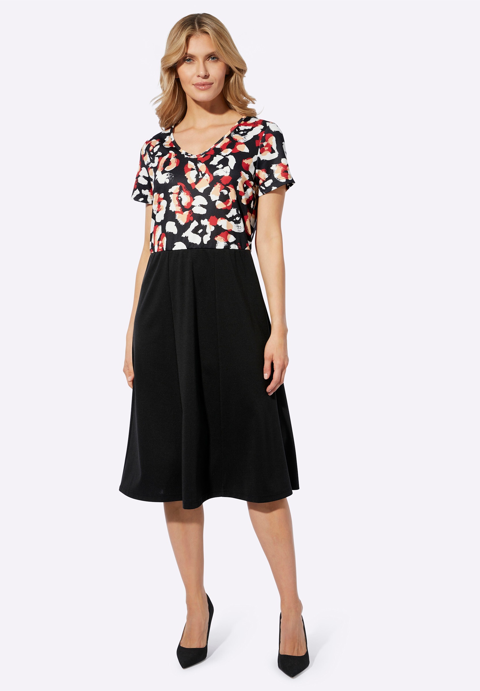 Sieh an! Shirtkleid »Jersey-Kleid Jerseykleid in Interlock-Qualität« Ohne Taschen