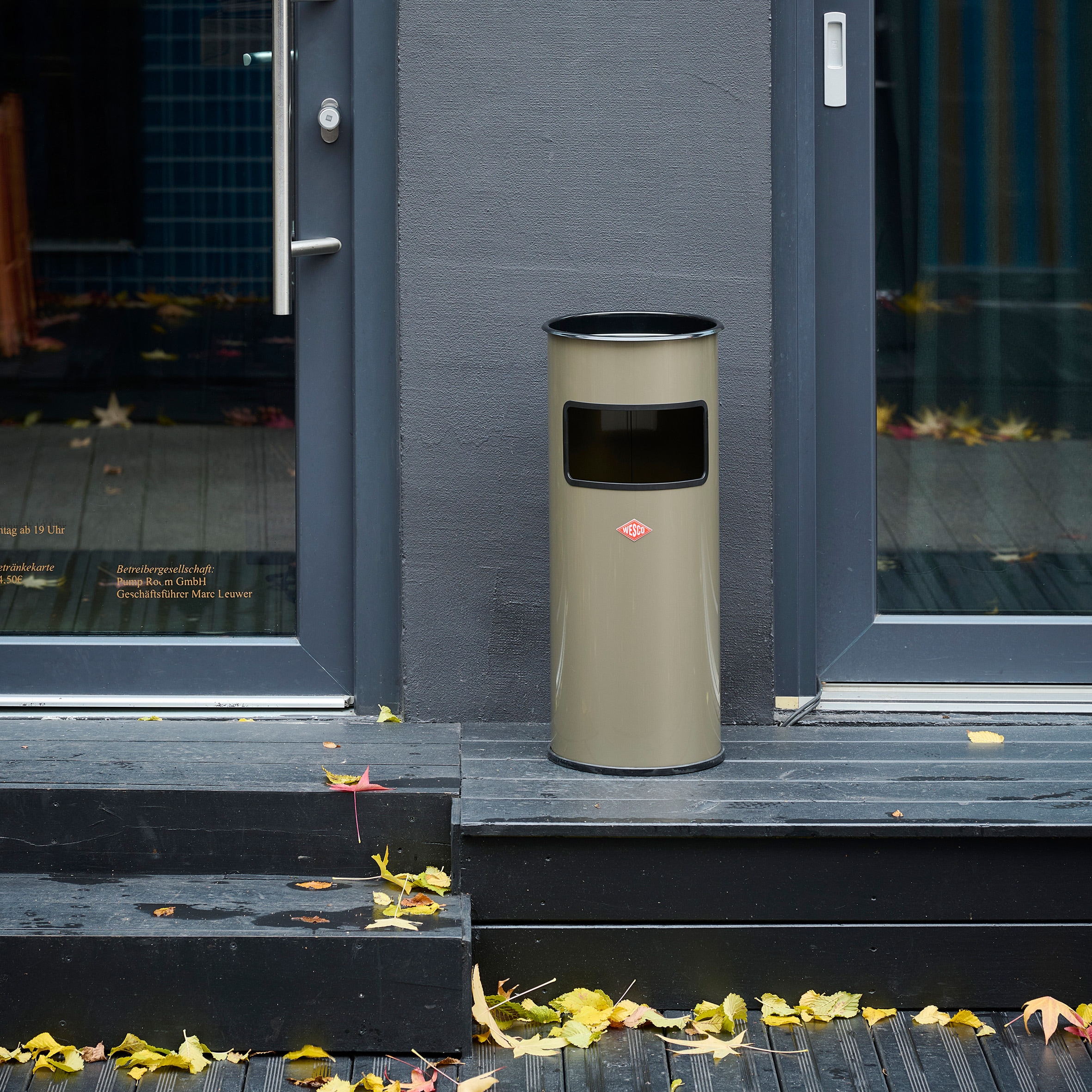 WESCO Aschenbecher »Standascher 50 L mit Sieb« 1 Behälter mit Einwurfschlitz und Sieb