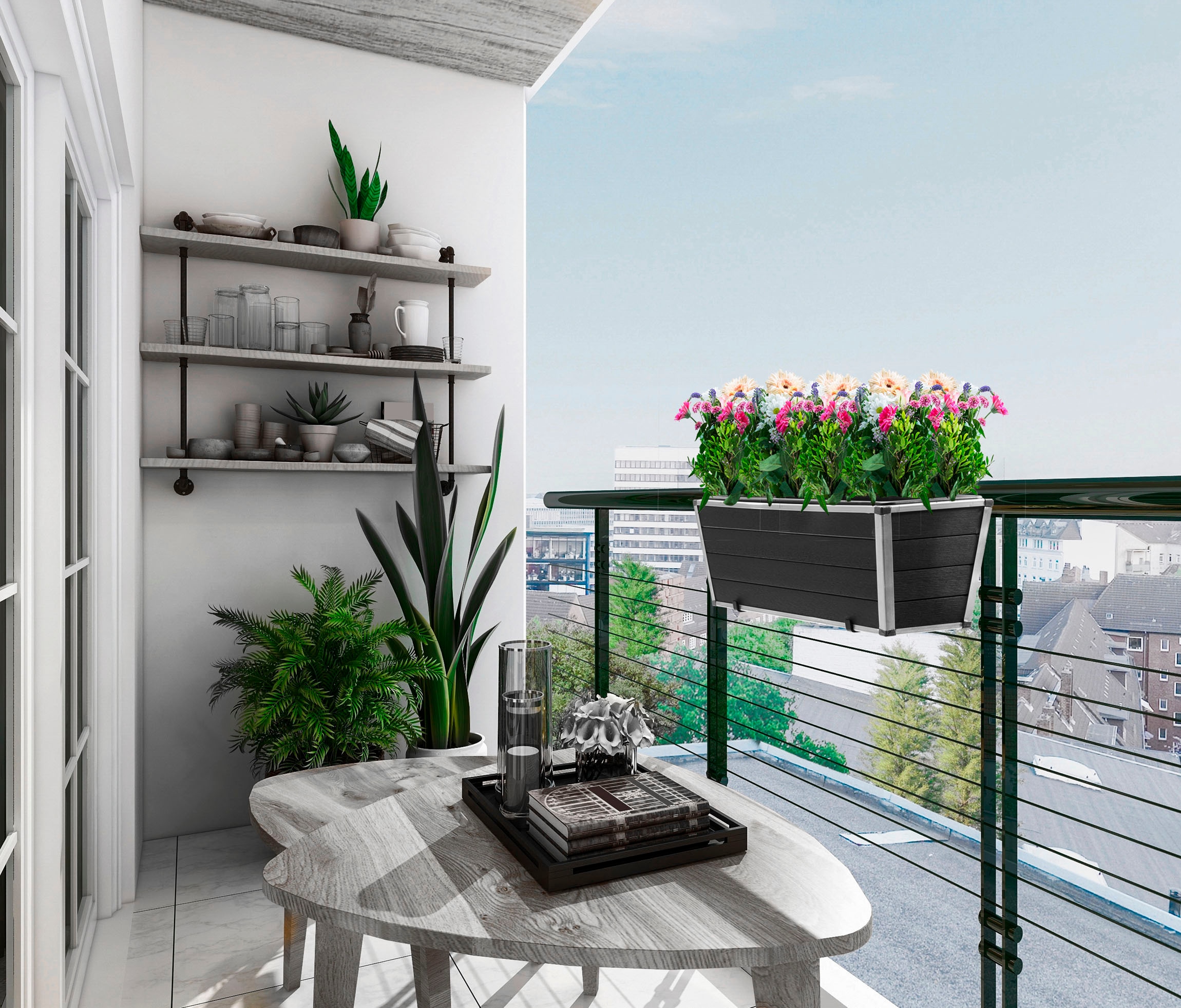 Gartenfreude Balkonkasten, 60,5 x 19,5 x 20,5 cm kaufen bei OTTO