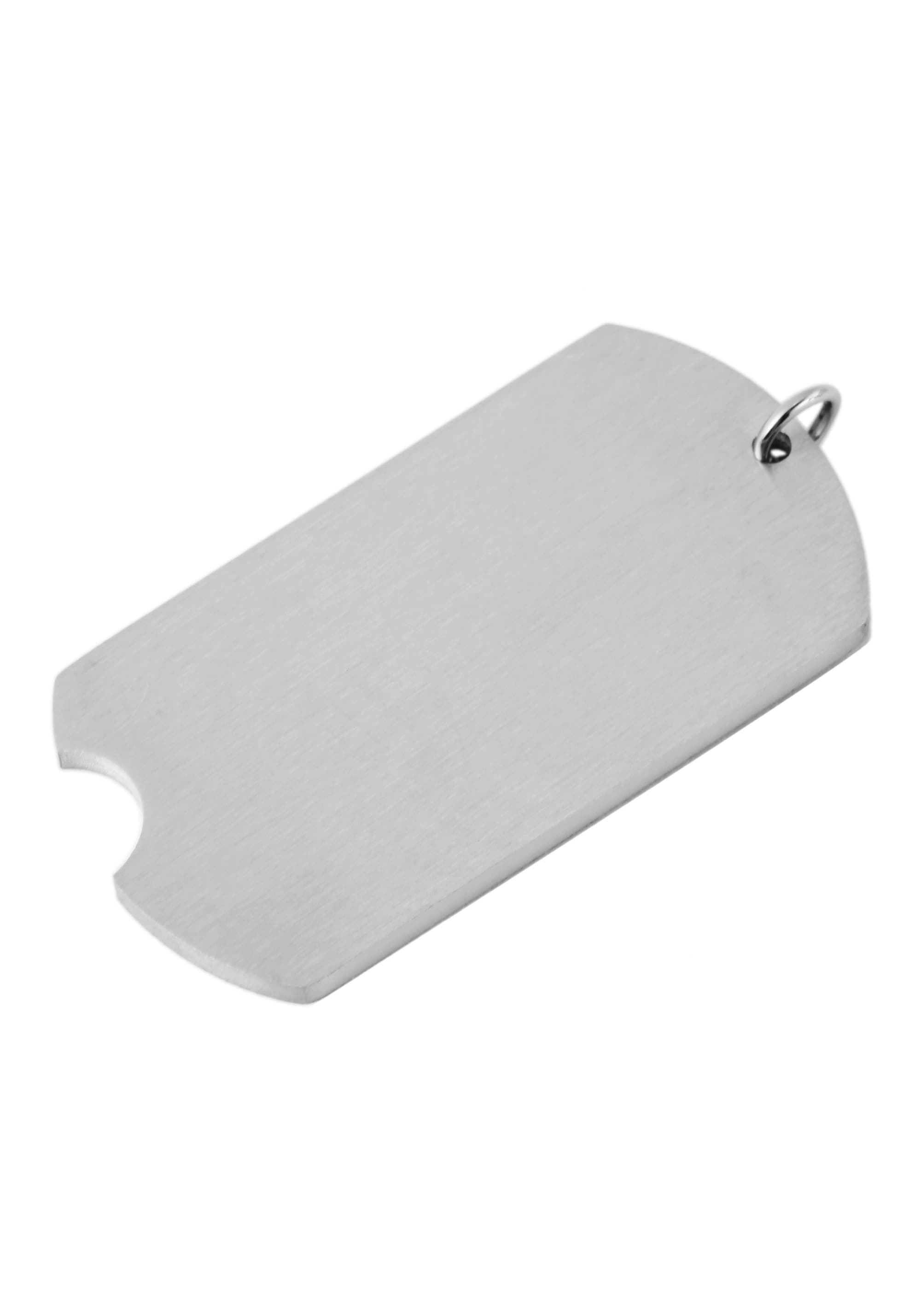 AKZENT Dog Tag Anhänger »Malio, silberfarbig, langlebig«