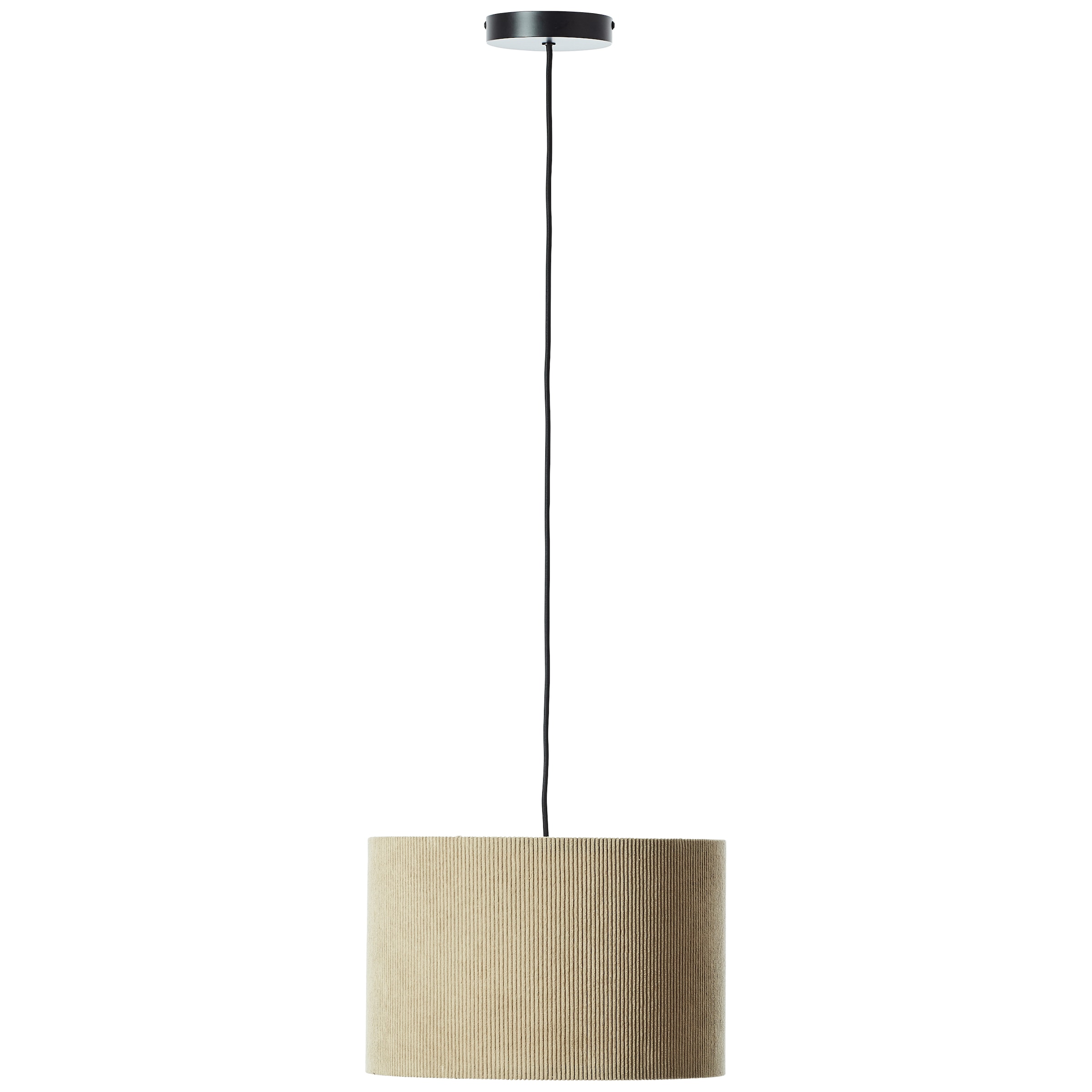 Brilliant Pendelleuchte »Tony«, 1 flammig, Leuchtmittel E27 | ohne Leuchtmittel, mit Cord-Lampenschirm, 150 x 35 cm, E27, kürzbar, Textil