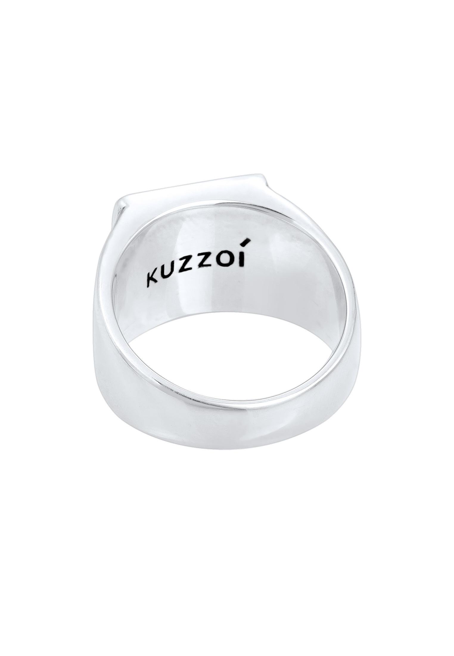 Kuzzoi Siegelring »Ring Herren Siegelring Anker Symbol Oxidiert 925 Silber«