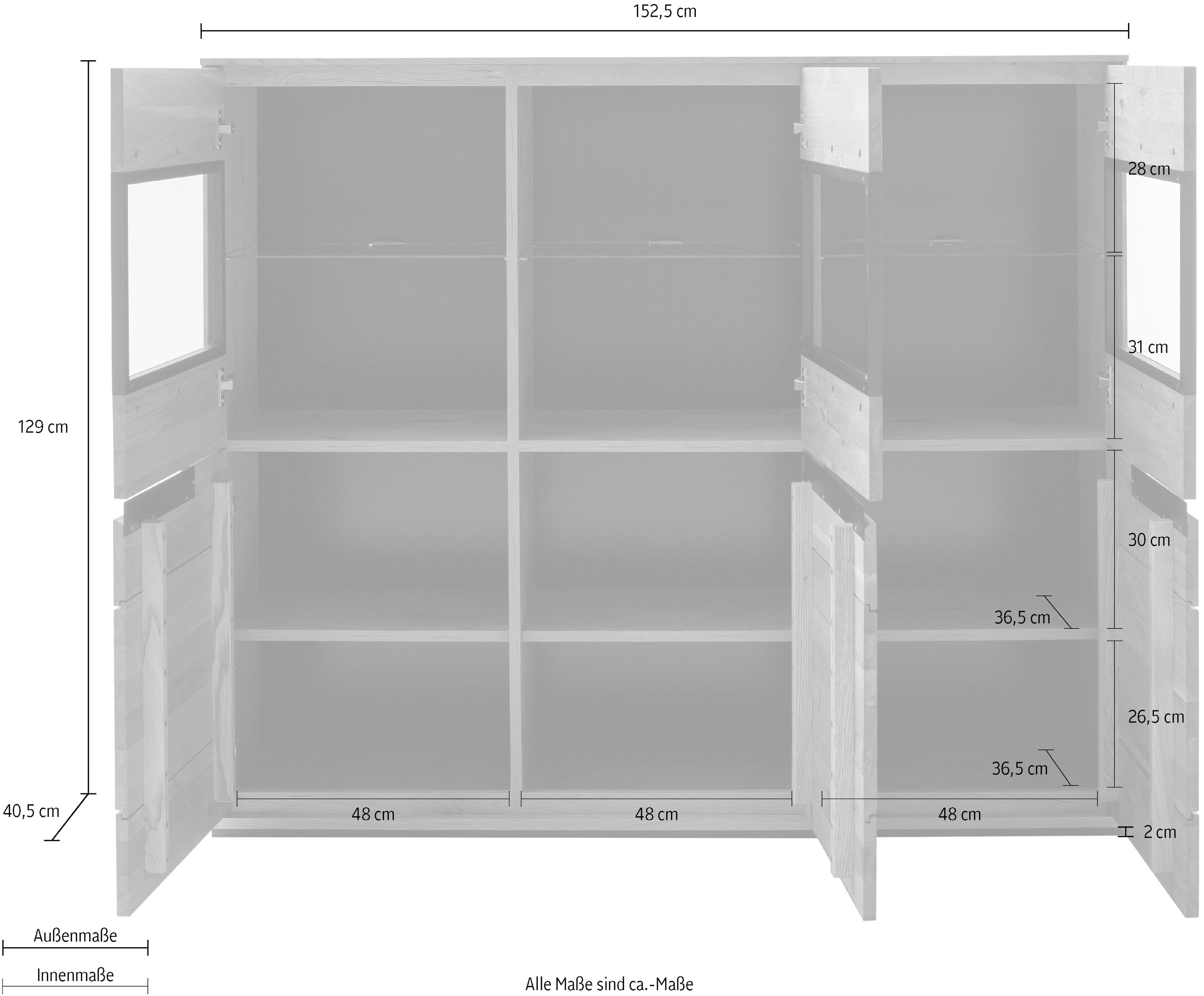 MCA living Stauraumvitrine