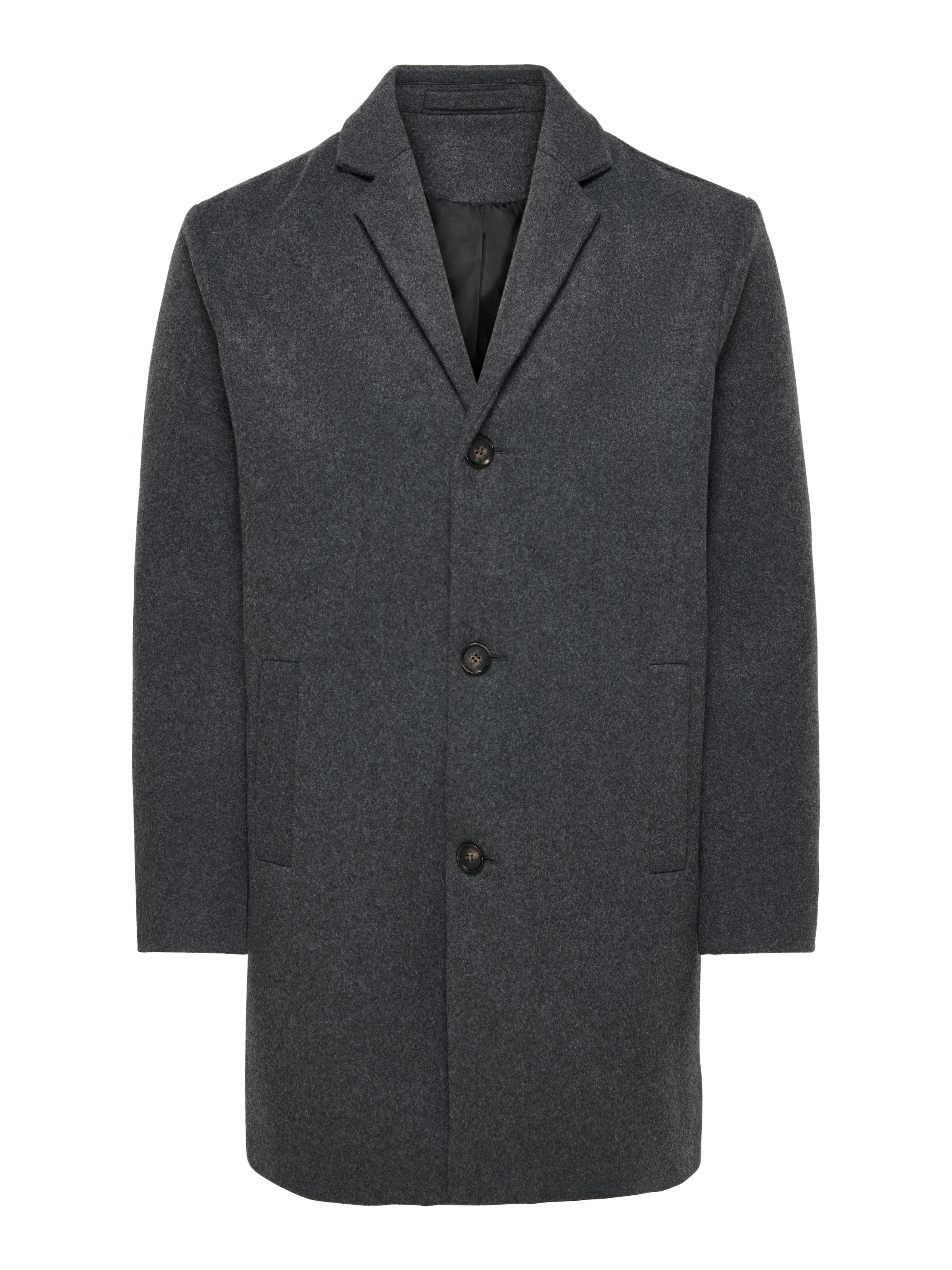 ONLY & SONS Kurzmantel »ONSMAYLON NEW WOOL COAT OTW OTL« Polyester, Knopfleiste