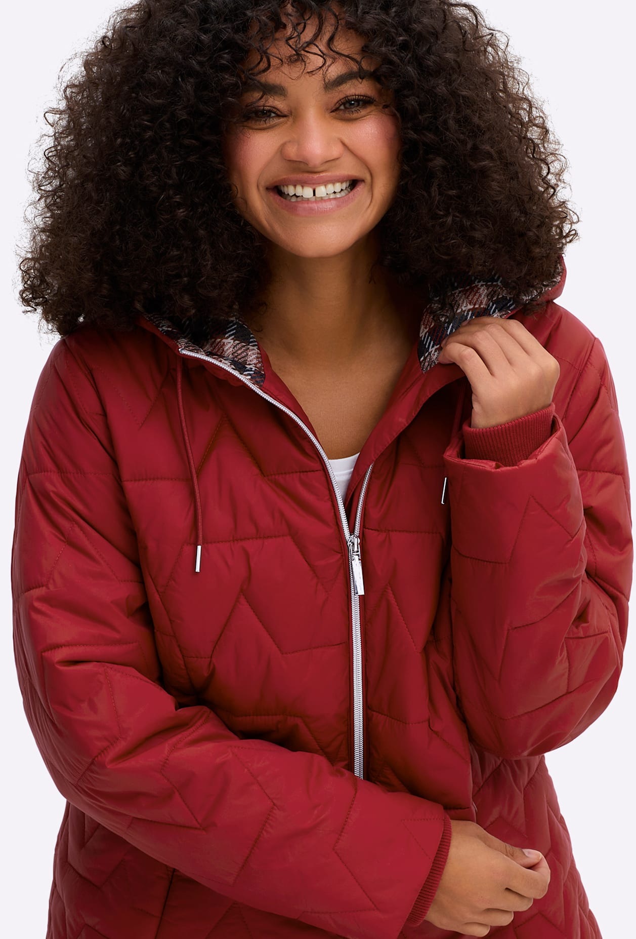 Sheego Steppjacke mit Kapuze