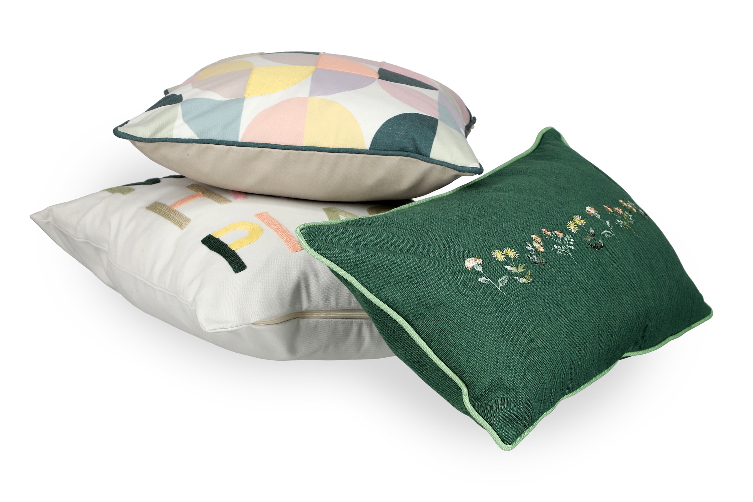 TOM TAILOR HOME Kissenbezug »Meadow« Blickfang mit Blumenstickerei