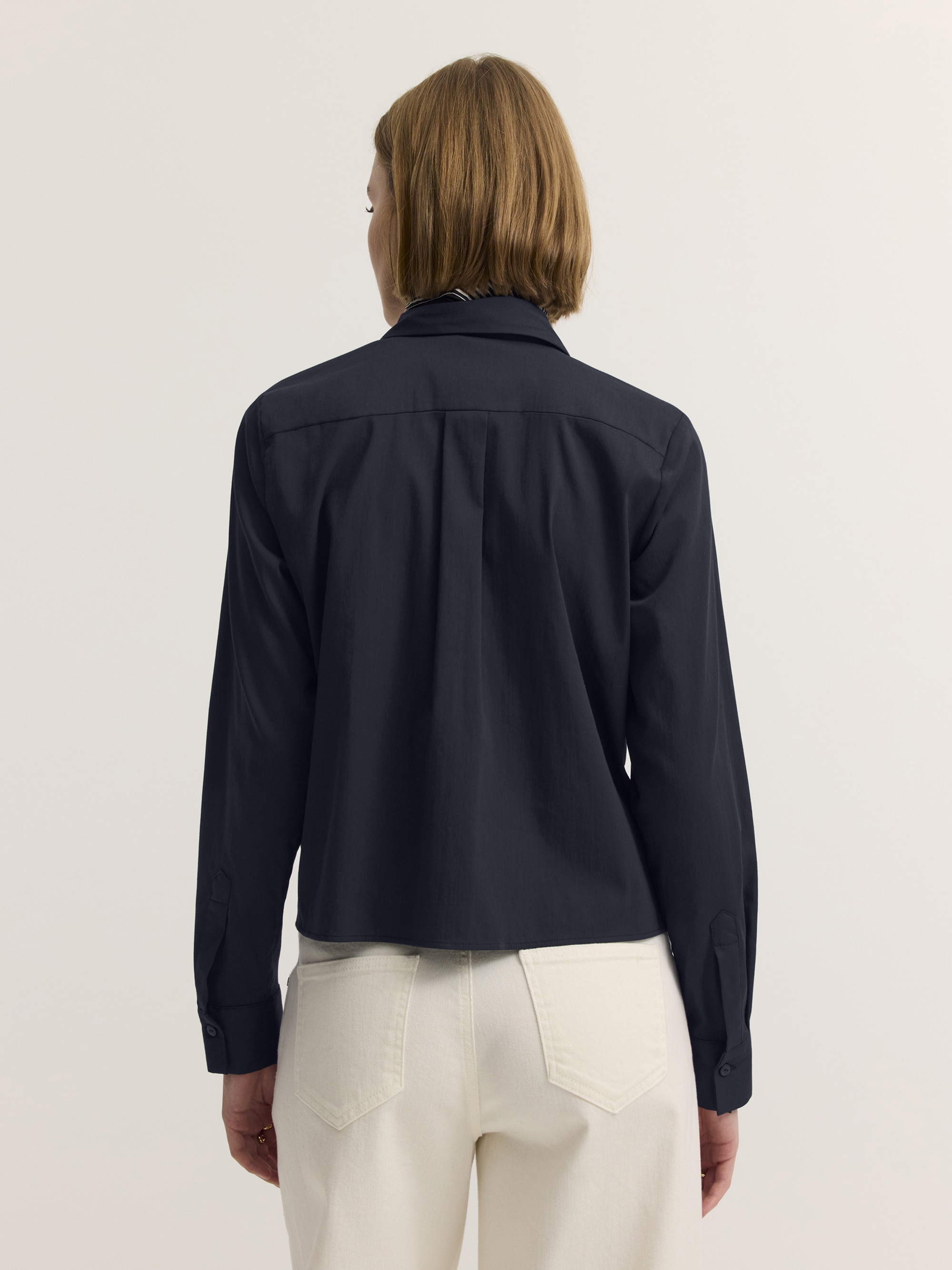bugatti Langarmbluse »Modern Fit« Modern Fit Baumwollmix Hemdkragen Kurzform