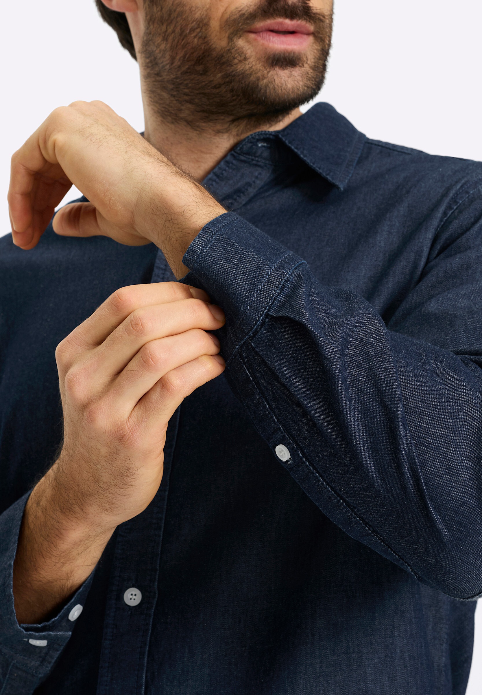 Witt Jeanshemd »Jeans-Hemd Jeanshemd mit Ellenbogen-Patches«