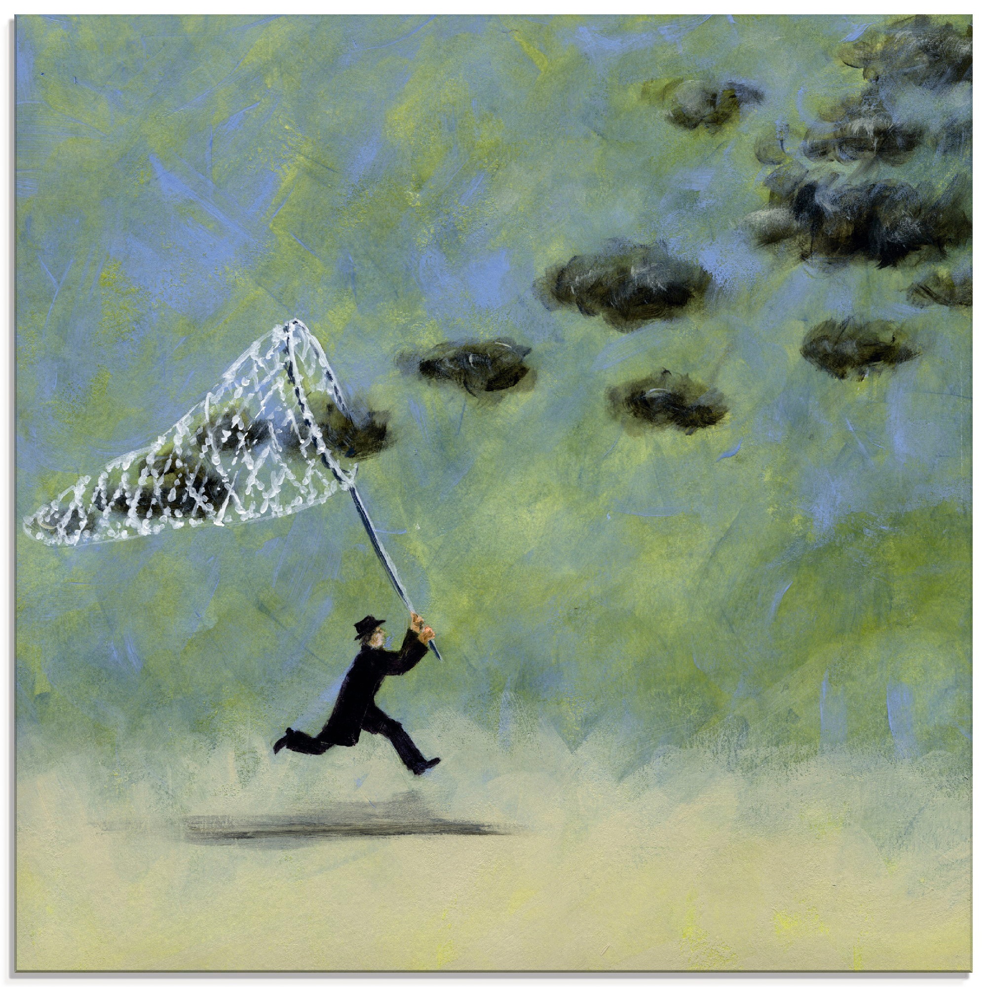 Artland Glasbild »Wolkenfänger«, Mann, (1 St.), in verschiedenen Größen