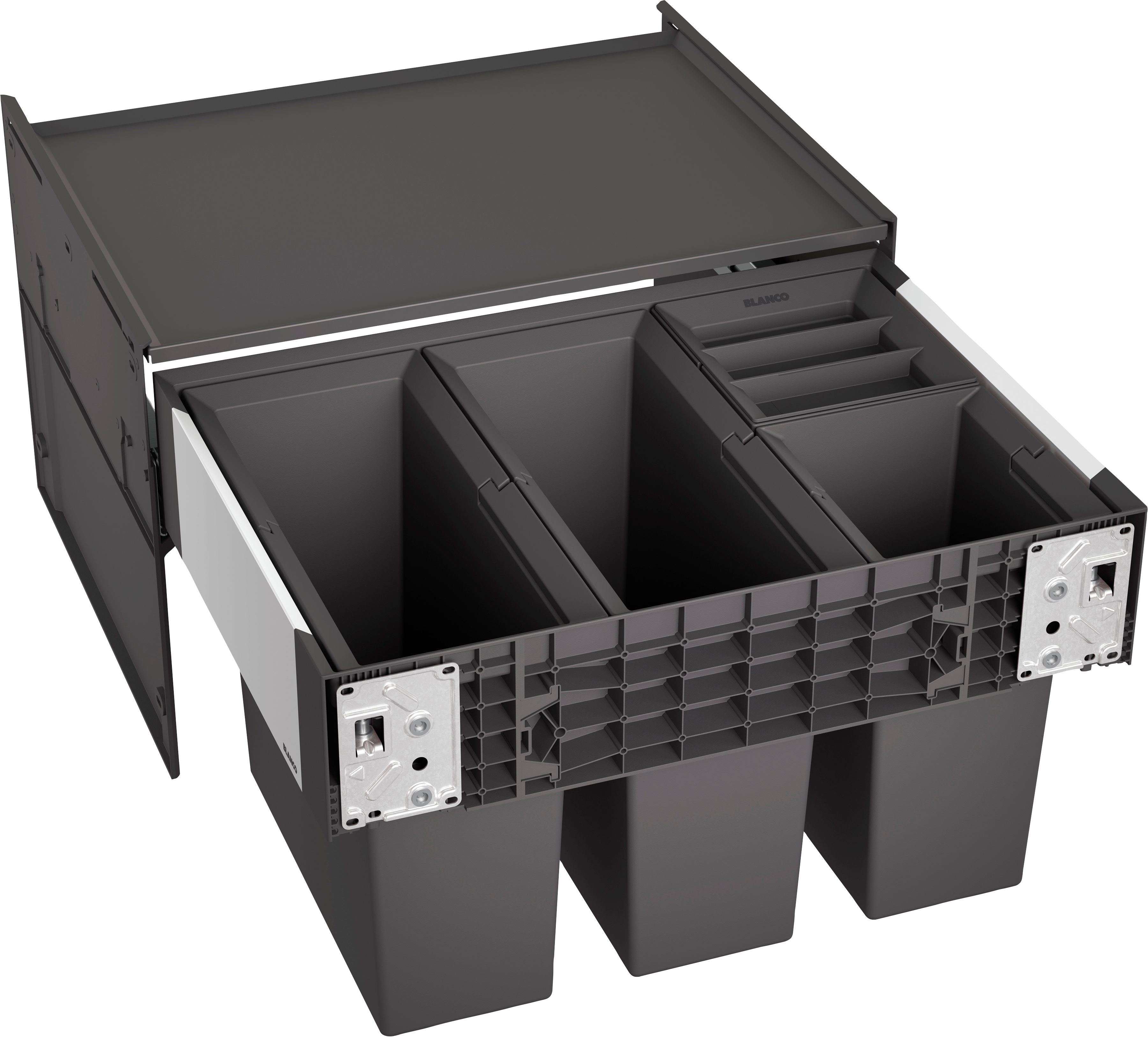 Blanco Mülltrennsystem »Select II 60/4« 4 Behälter Kunststoff in schwarz, Größe B/H/T: 40 cm x 36 cm x 57 cm