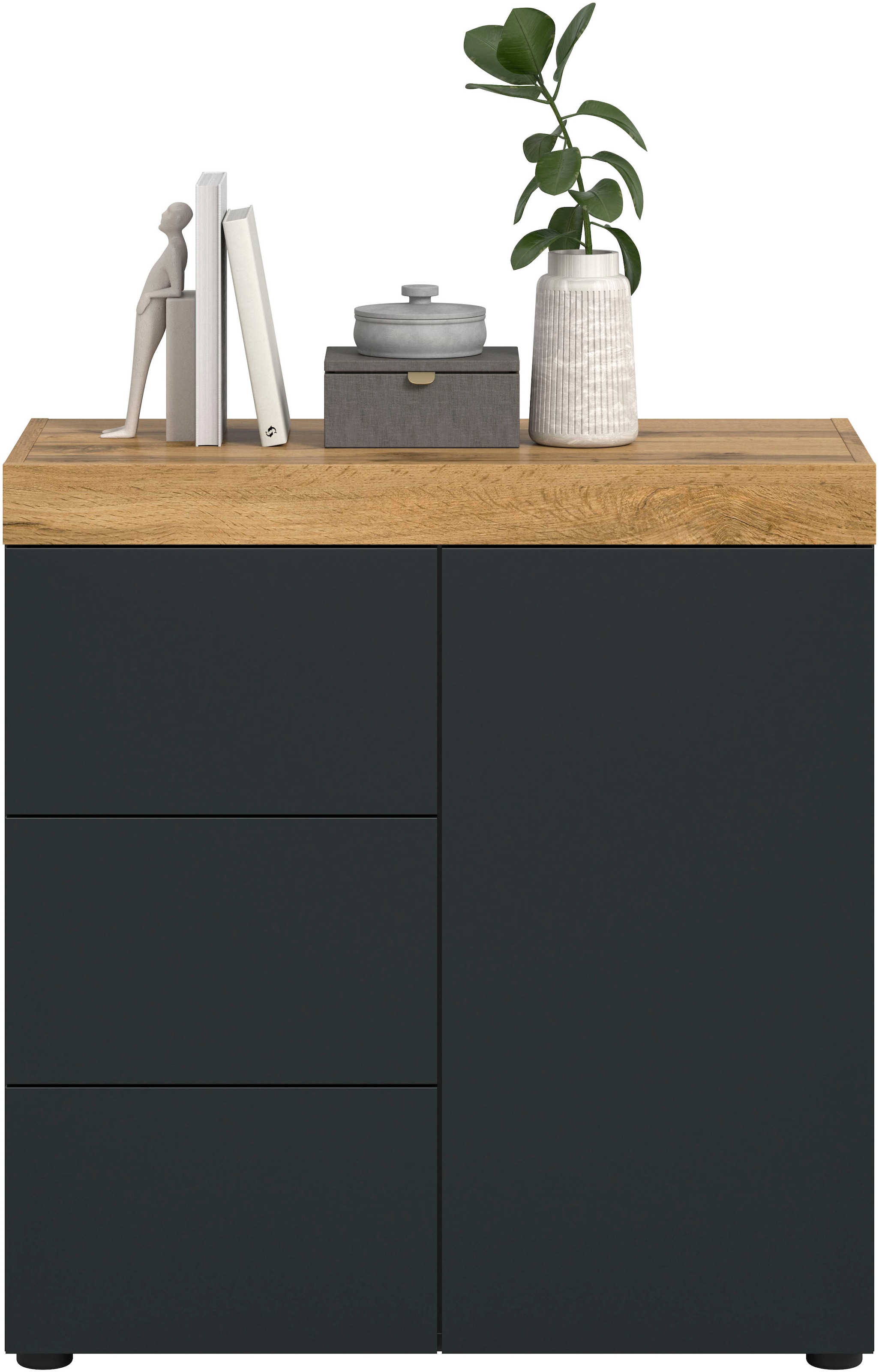 OTTO home Kommode »MAMBO, TOPSELLER!, Breite 77 cm, 1 Tür, 1 Einlegeboden, 3 Schubkästen« 1 Stk. tlg. Kommode, Anrichte, Wohnzimmer, Schlafzimmer