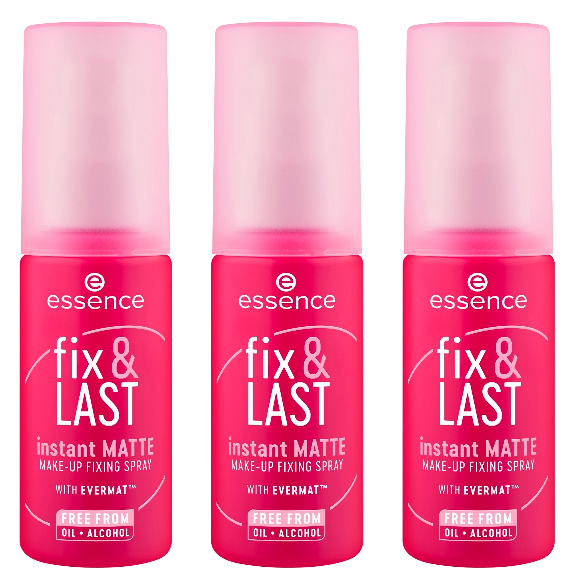 Essence Fixierspray »fix & LAST instant MATTE MAKE-UP FIXING SPRAY«, (Set, 3 tlg.)