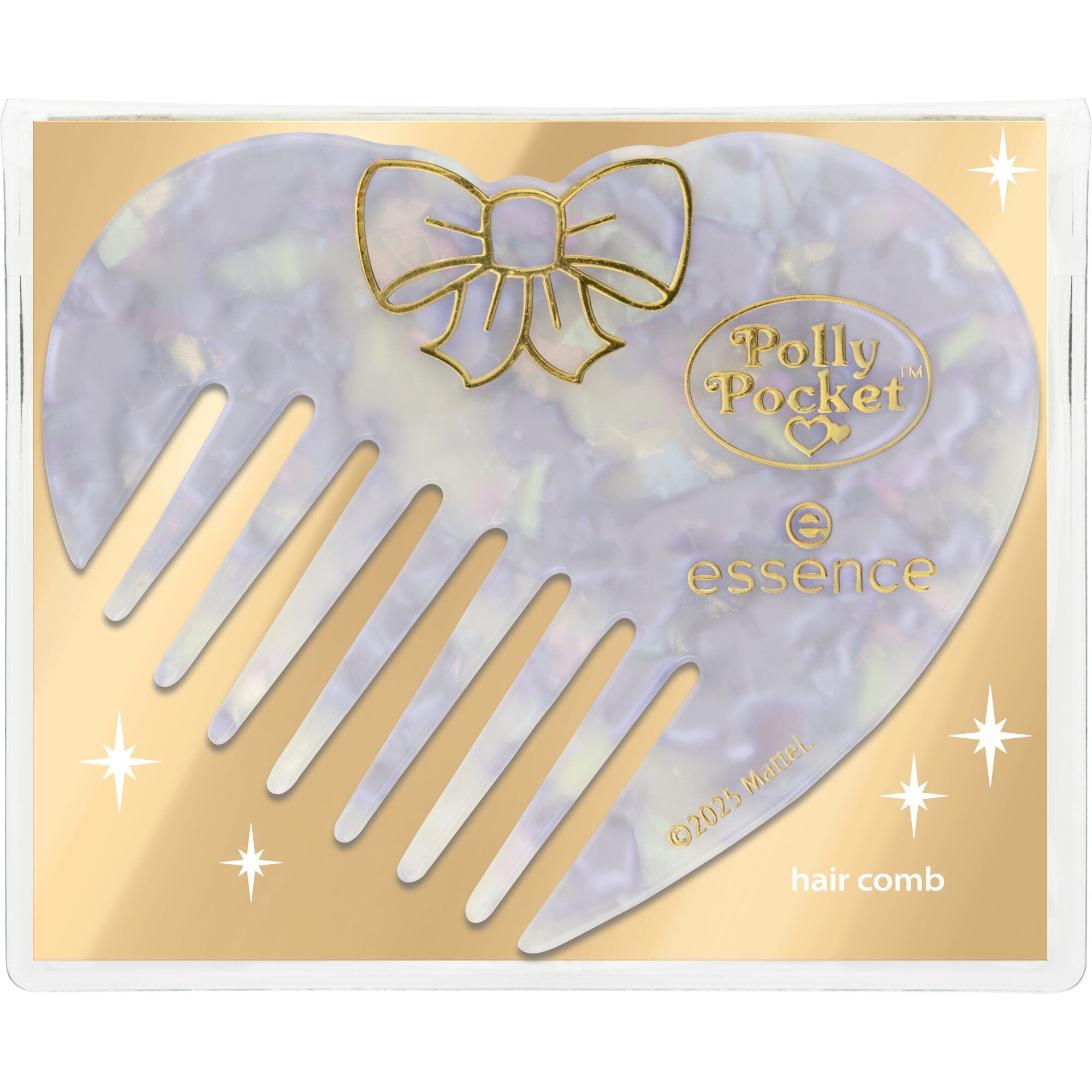 Essence Haarkamm »Polly Pocket hair comb«, (Set, 3 tlg.), Herz-Kamm: stylisch und nostalgisch!