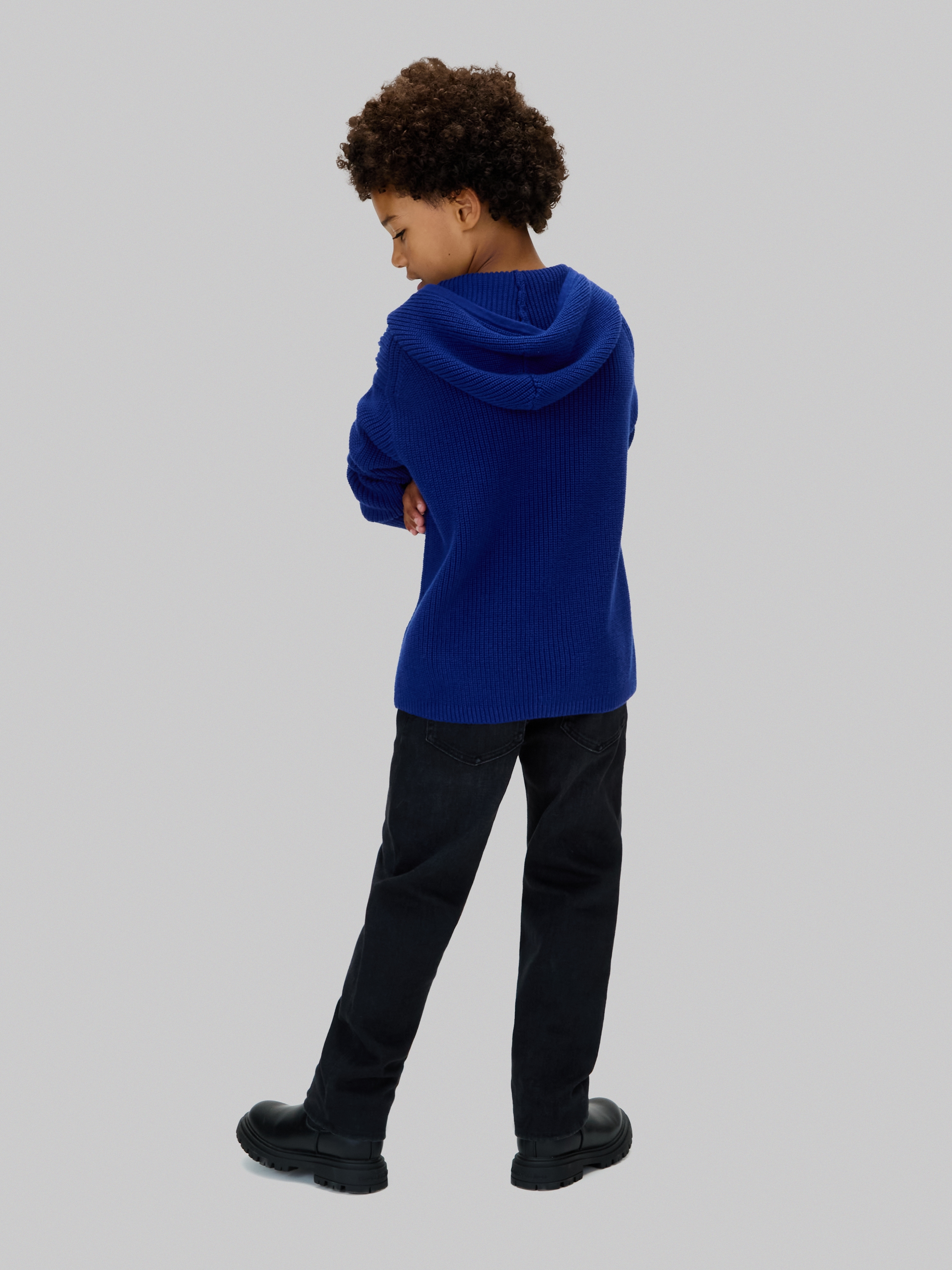 Calvin Klein Jeans Strickpullover »RIB KNIT HOODIE«, für Kinder bis 16 Jahre, mit Kapuze