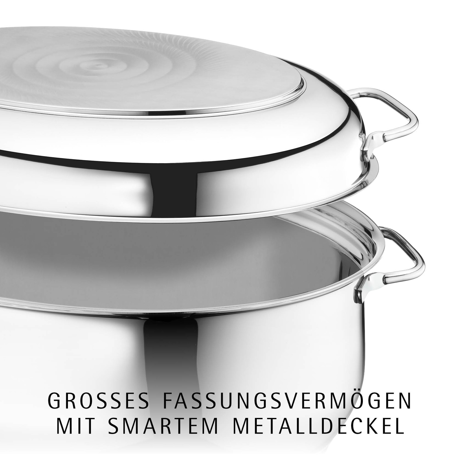 WMF Bräter »Schmortopf mit Deckel, Induktion, backofengeeignet« Cromargan® Edelstahl Rostfrei 18/10