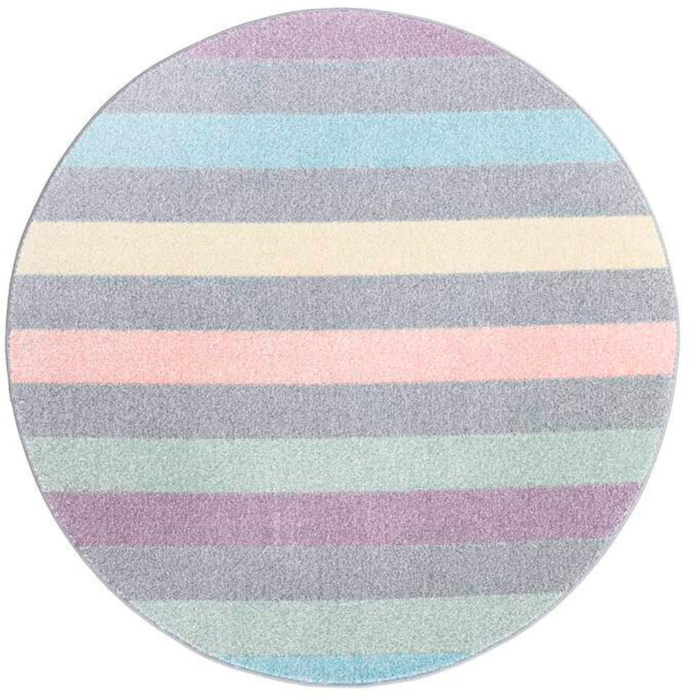 Carpet City Teppich »YOUNG955«, rund, Bunter Kinderteppich mit Streifen-Muster