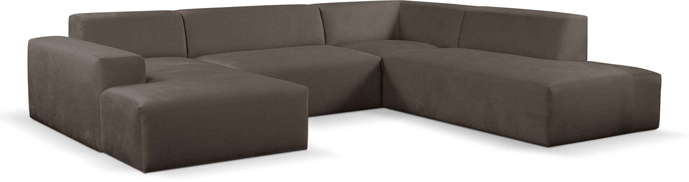 WERK2 Wohnlandschaft »Zeus U-Form«, Curvy Trend Wohnlandschaft mit urbaner Optik auch in weichem Cord