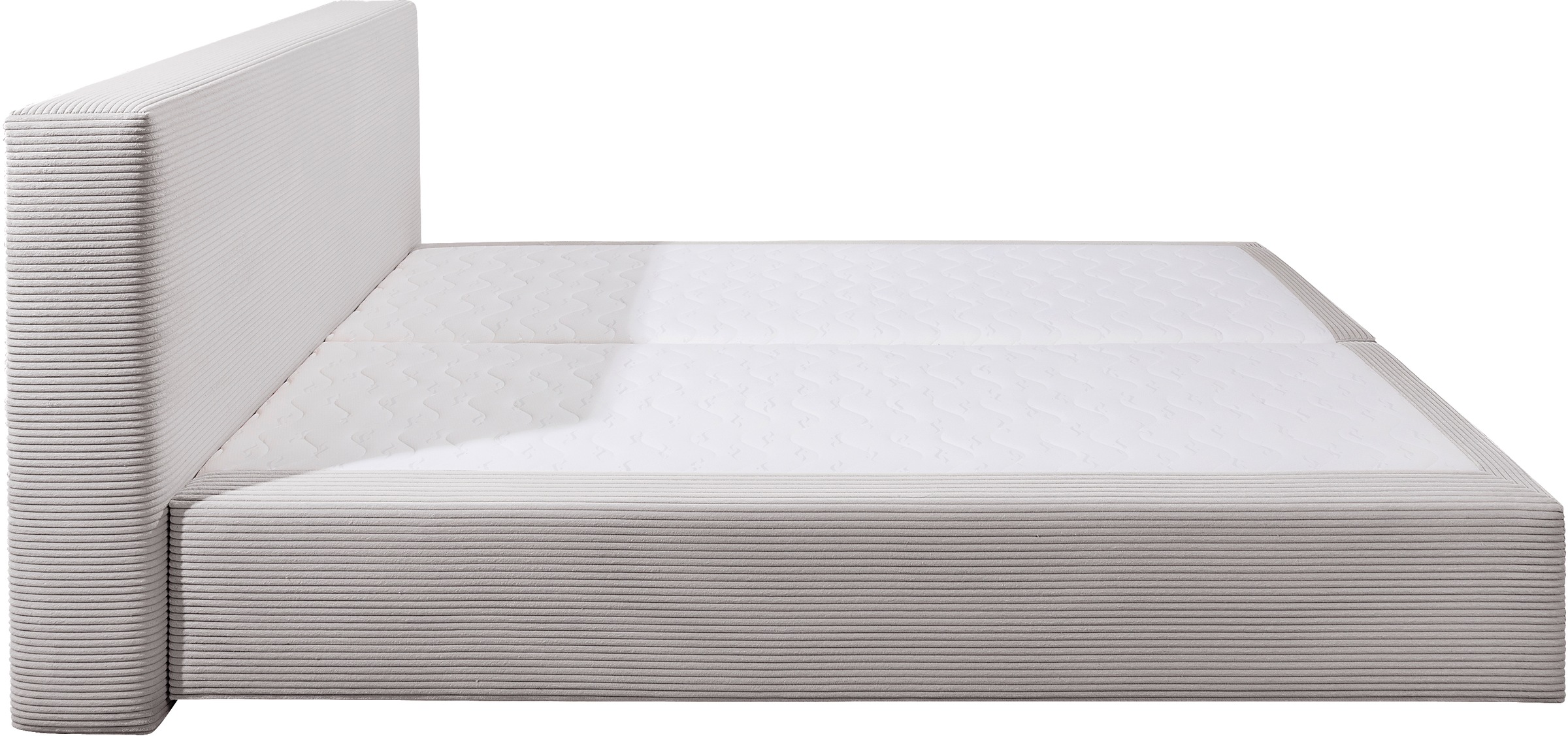 andas Boxspringbett »Åby«, In Cord Bezug, wahlweise mit und ohne Matrazte erhältlich