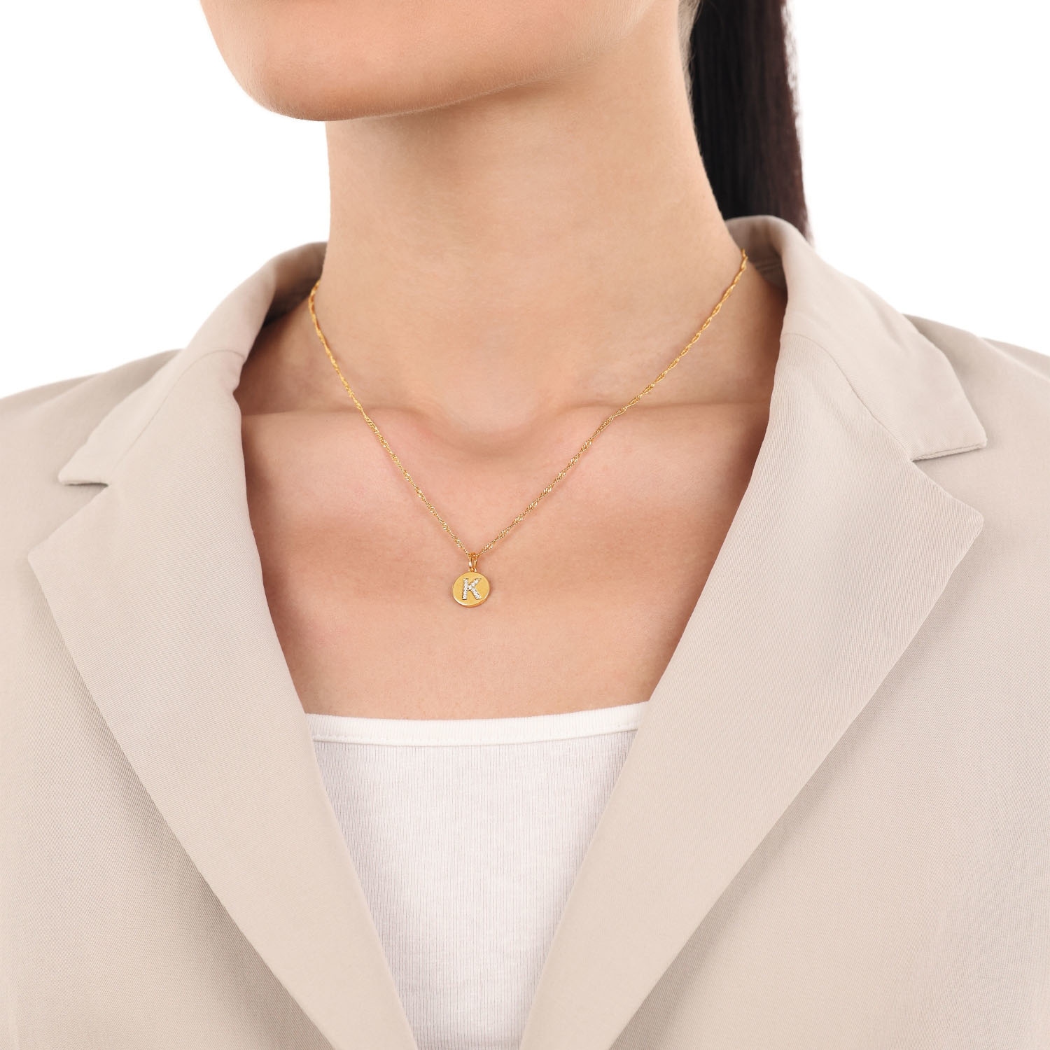 Amor Buchstabenanhänger »A-Z«  mit Zirkonia (synth.)