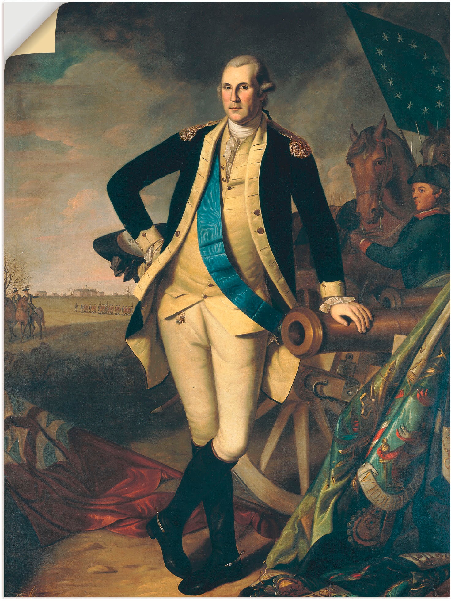 Artland Wandbild »George Washington in Princeton. 1779«, Menschen, (1 St.), in vielen Größen & Produktarten -Leinwandbild, Poster, Wandaufkleber / Wandtattoo auch für Badezimmer geeignet
