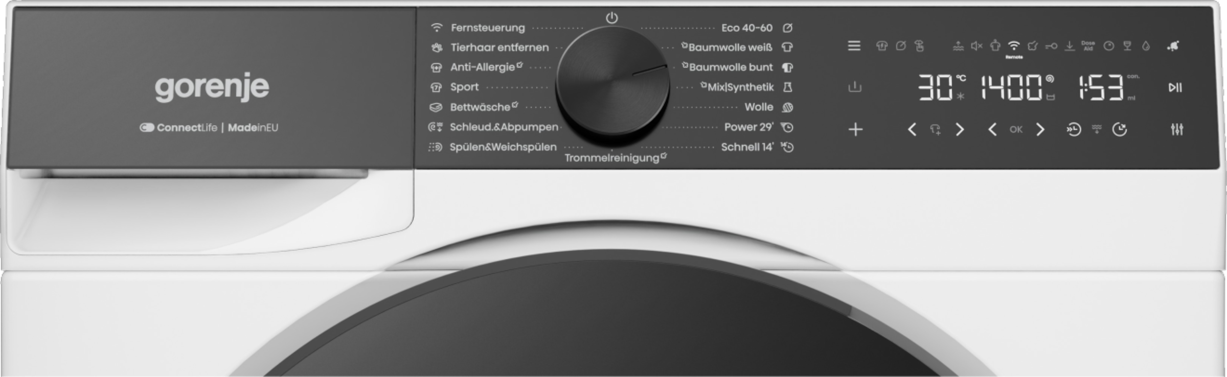 GORENJE Waschmaschine G600 »W5G684A3T1« 8 kg 1400 U/min 30% besser als Energieklasse A, FastWash Pro 29 min.