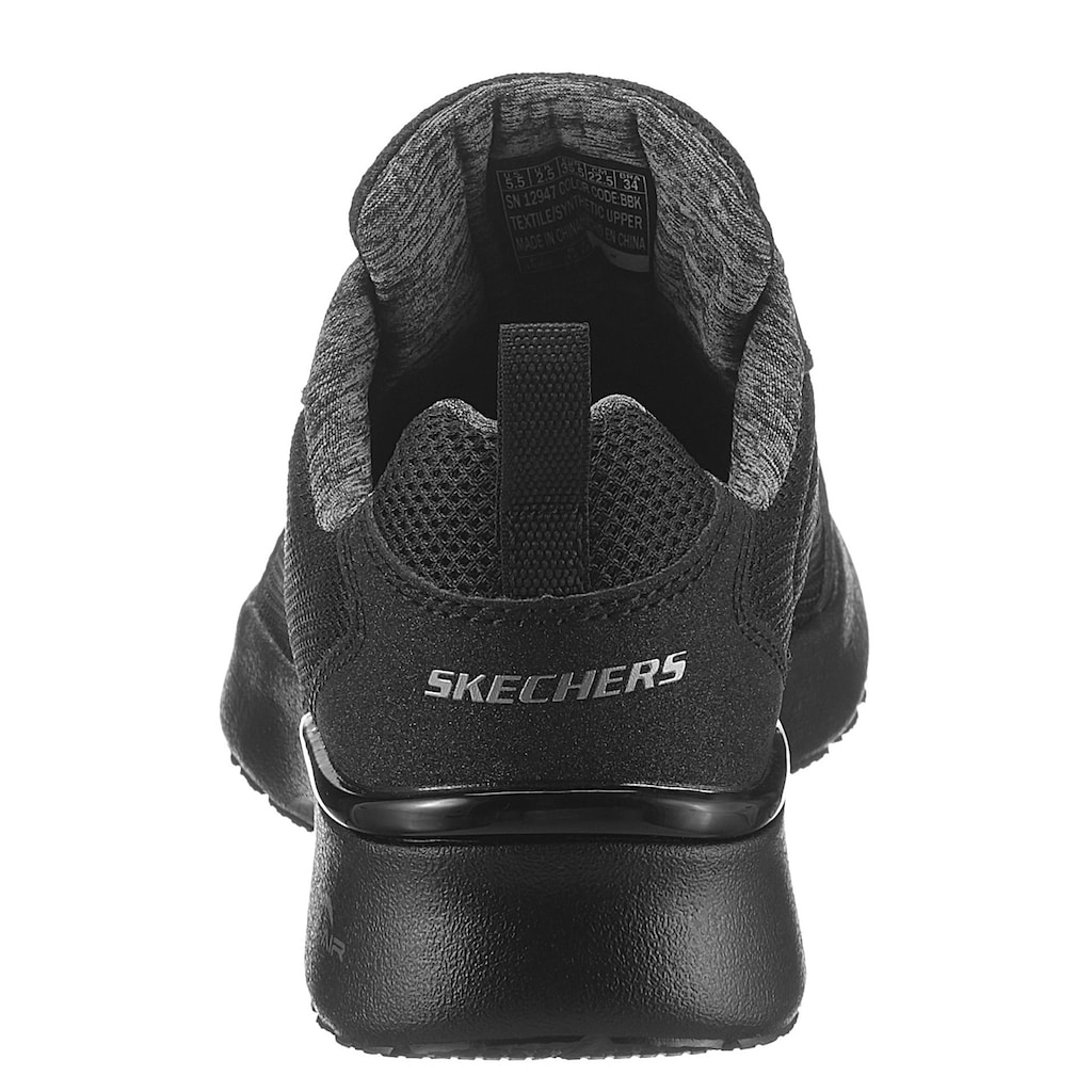 Skechers Sneaker »Skech-Air Dynamight - Fast Brake«, Metallic-Element an der Ferse, Freizeitschuh, Halbschuh, Schnürschuh