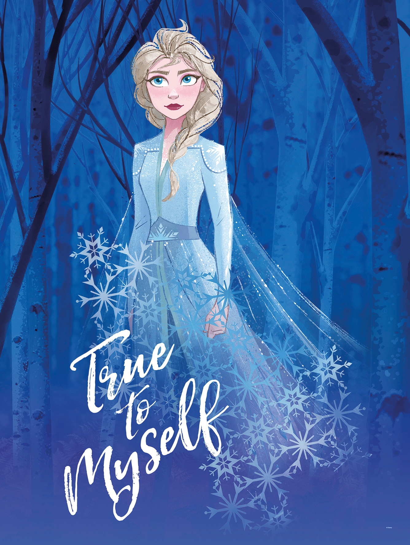 Poster »Frozen 2 Elsa true to myself«, Disney, (1 St.), Kinderzimmer, Schlafzimmer,...