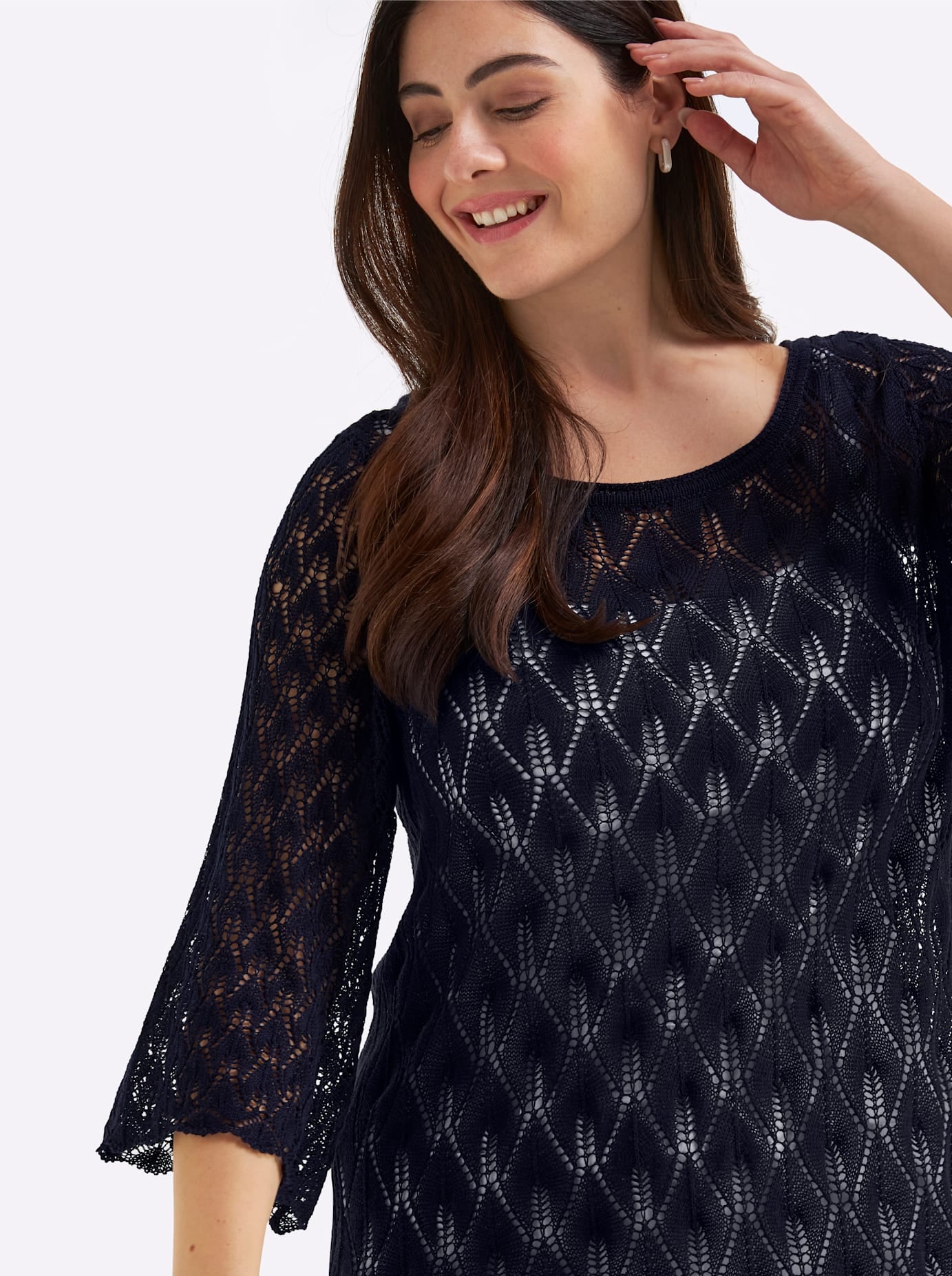 Sheego Strickpullover »3/4-Arm-Pullover«
