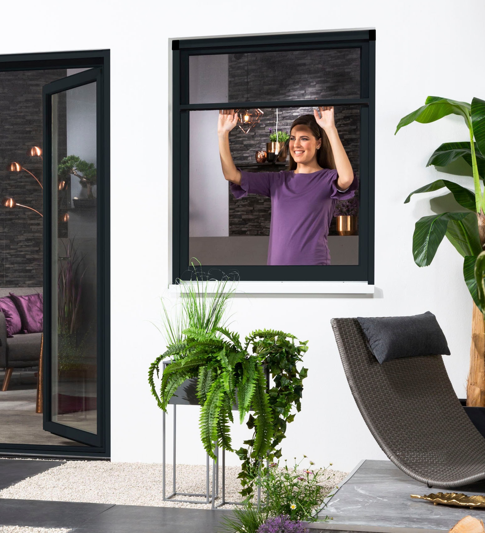 hecht international Insektenschutzrollo »SMART«, transparent, Insektenschutz, für Fenster, kürzbar