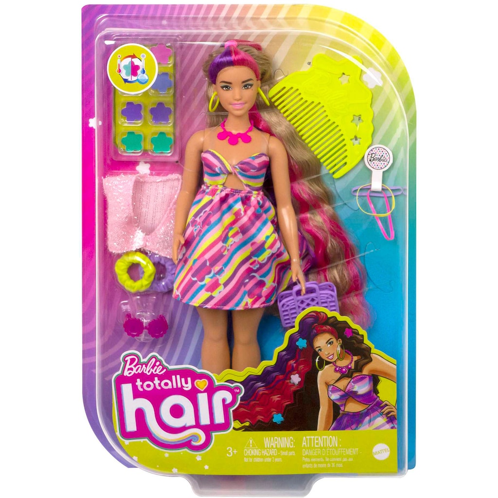 Barbie Anziehpuppe »Totally Hair, blond/pinke Haare«