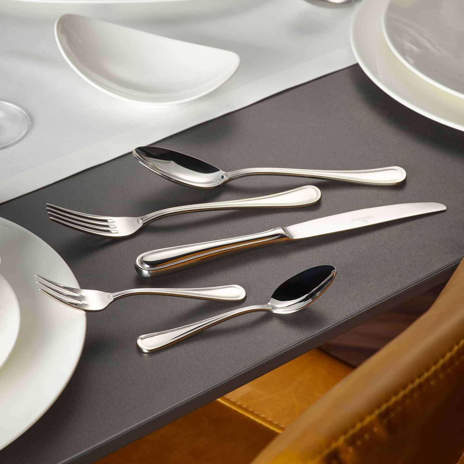 Villeroy & Boch Tafelgabel »Kuchengabel Neufaden Merlemont 14,6 cm 6er Set edelstahl« Spülmaschinenfest