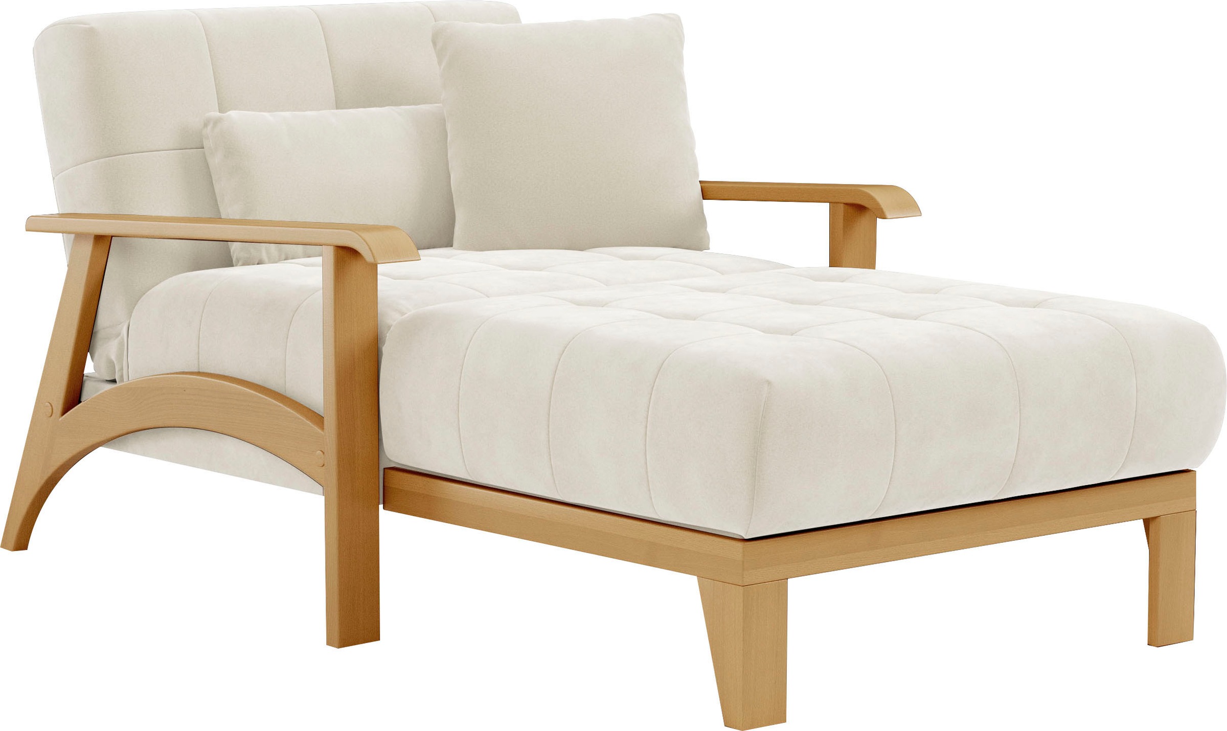 sit&more Recamiere »Billund« Armlehnen aus eichefarbigem Buchenholz, verschiedene Bezüge und Farben