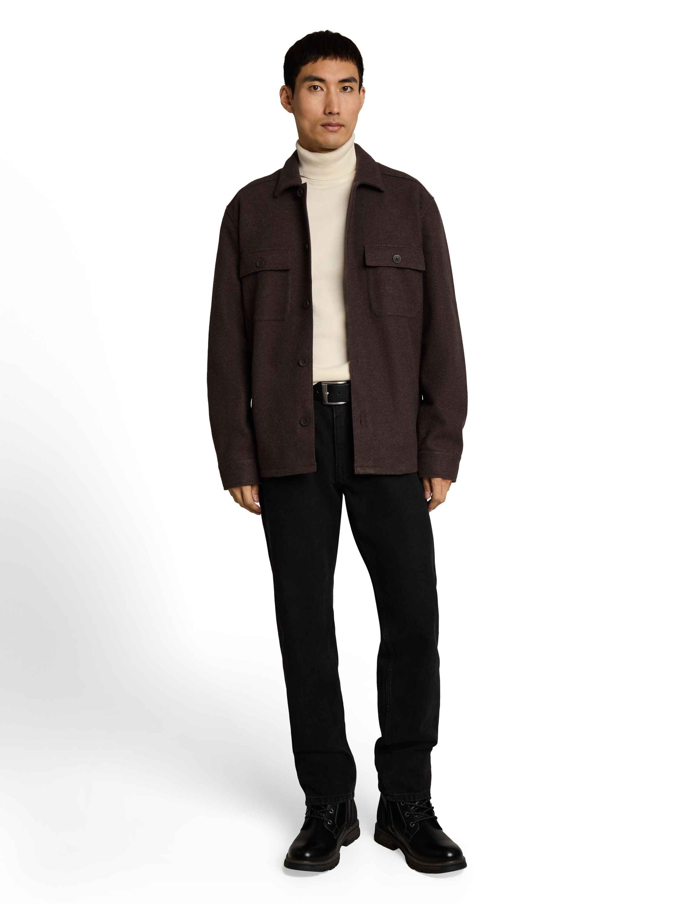 TOM TAILOR Rollkragenpullover im Strick-Design