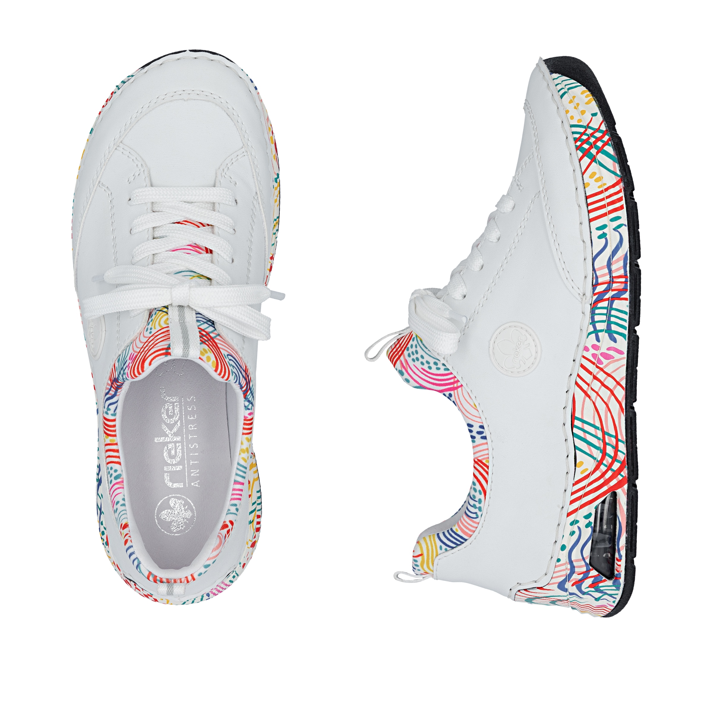 Rieker Slip-On Sneaker  Schlupfschuh, Freizeitsneaker, Halbschuh mit elastischem Einstieg