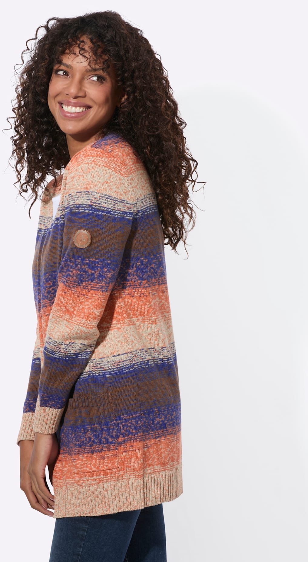 Casual Looks Longstrickjacke