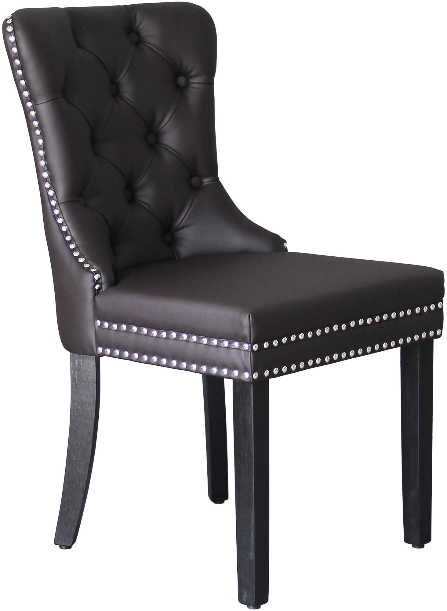 byLIVING Esszimmerstuhl »Domino« (Set) 2 Stk.mit Massivholz Gestell, Chestefield Steppung und Ringgriff im Rücken