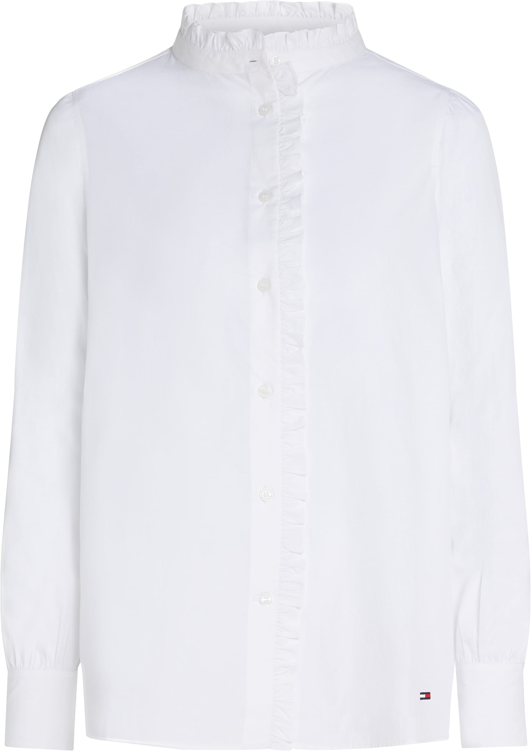 Tommy Hilfiger Shirtbluse »COTTON FRILL RELAXED SHIRT«, mit Rüschen