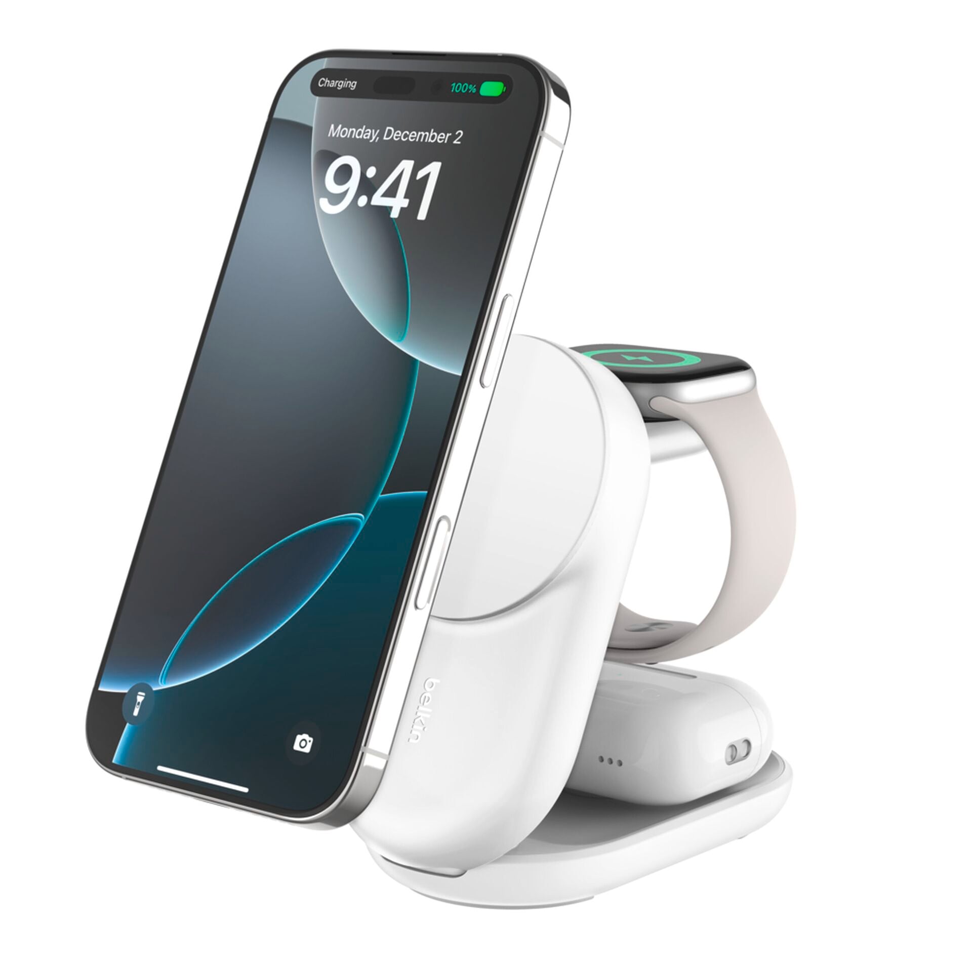 Belkin Wireless Charger »UltraCharge Faltbare magnetische 3-in-1-Ladestation mit Qi2 25W«