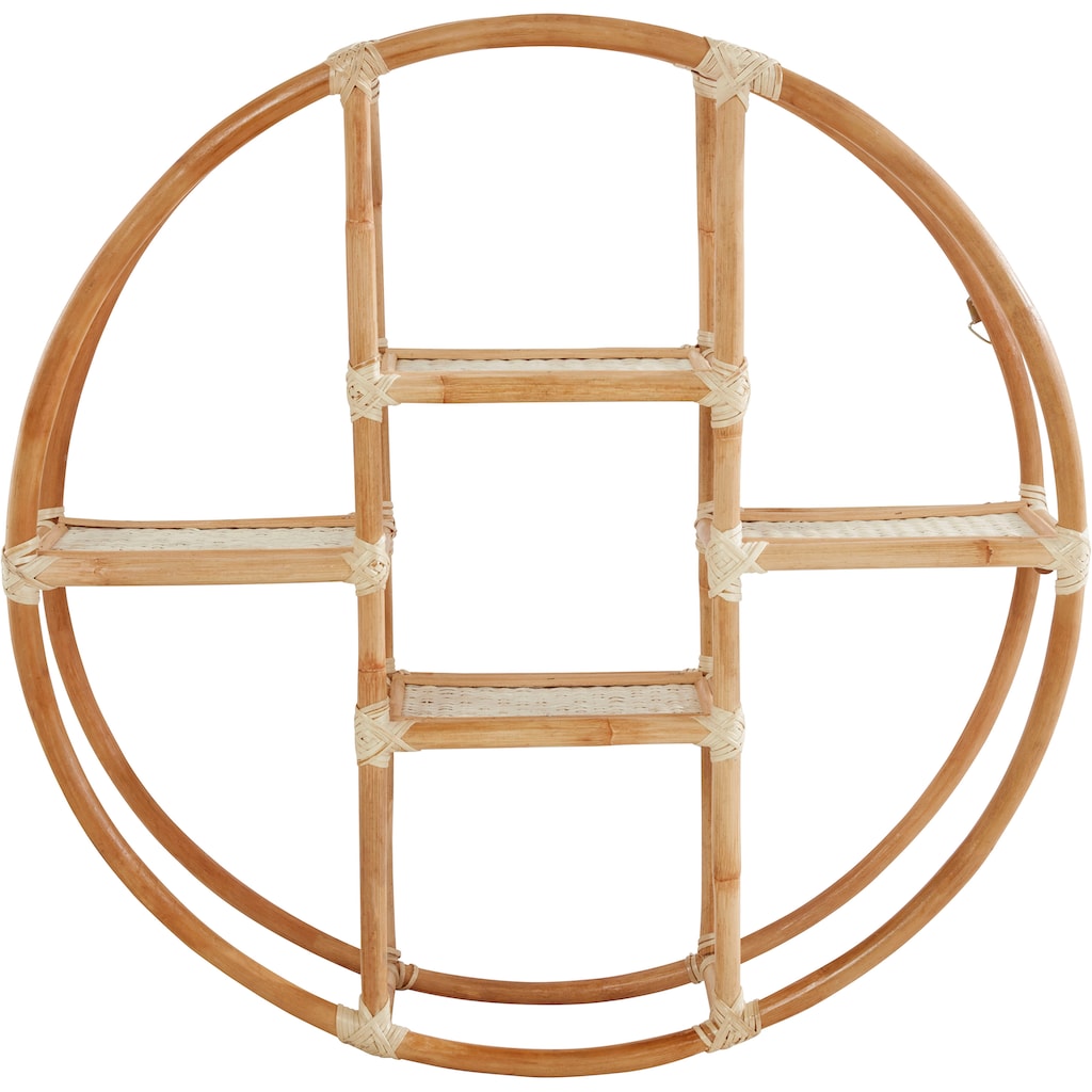 andas Deko-Wandregal »Lundtoft«, rund, aus Rattan, Ø 66cm