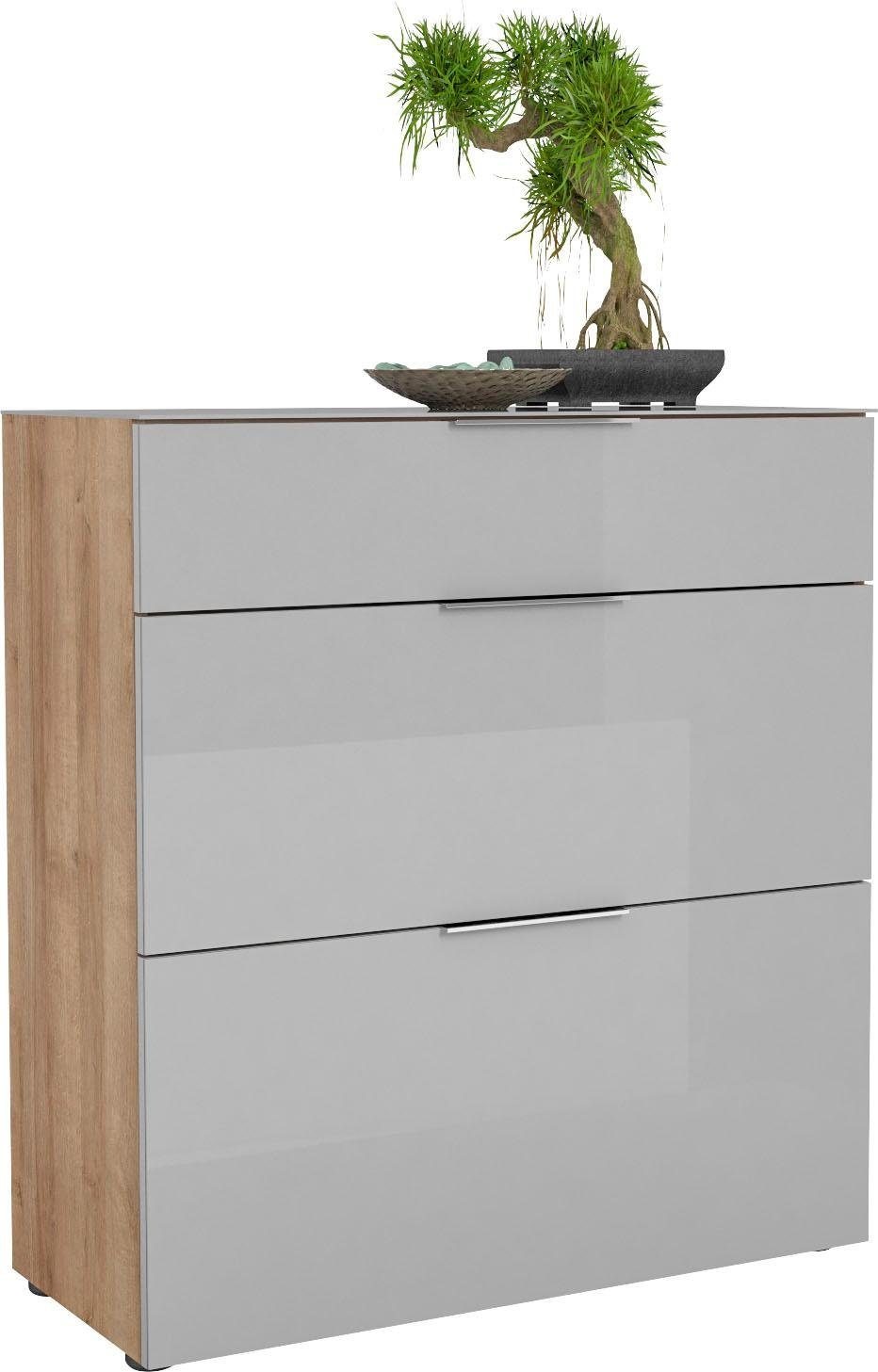 Maja Möbel Schuhschrank »TREND Schuhschrank 2568«, Oberplatte Glas, Schublade mit Filzeinlage